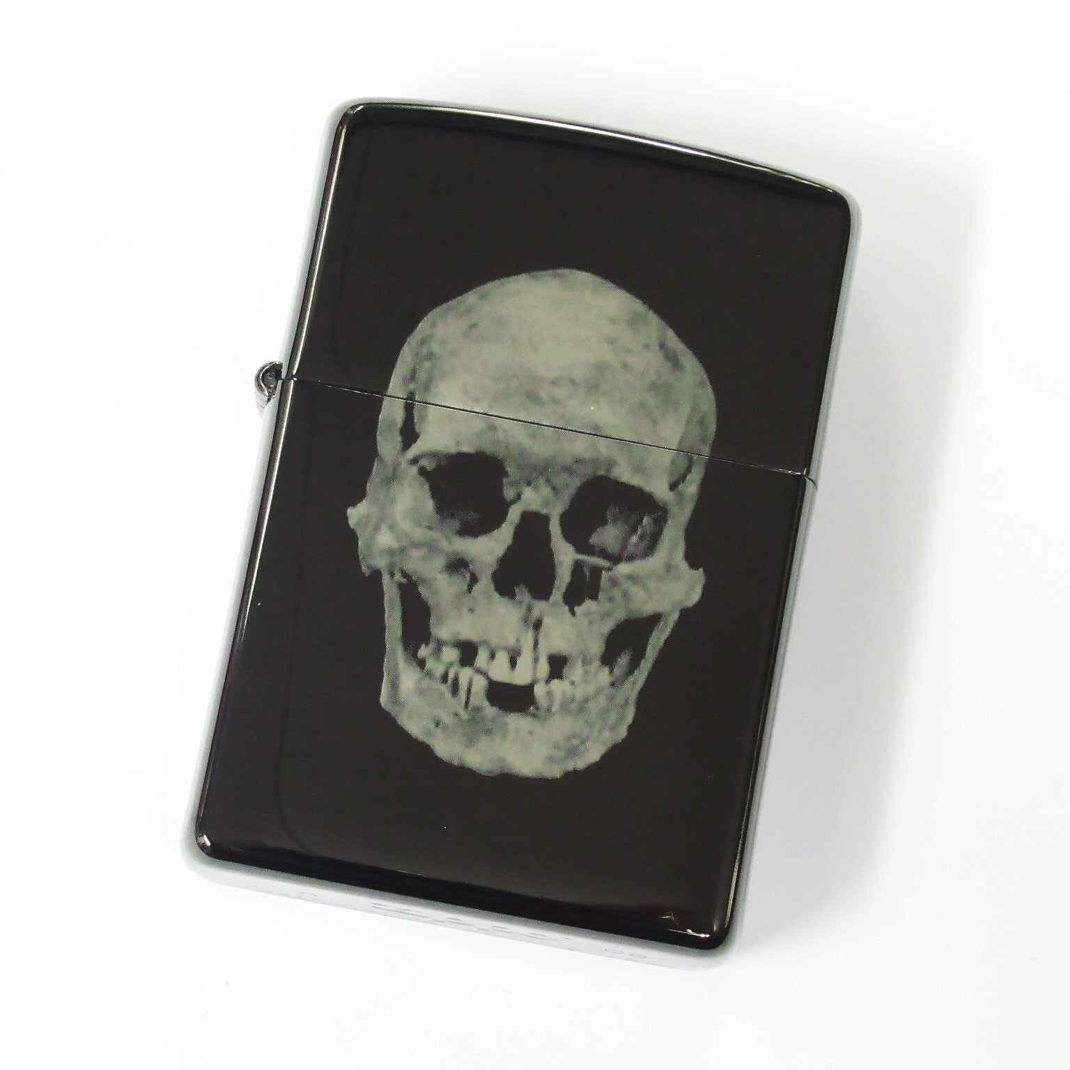Vintage Zippo Skull Black Titanium Coating Laser Marking Japan Limited Rare Cool