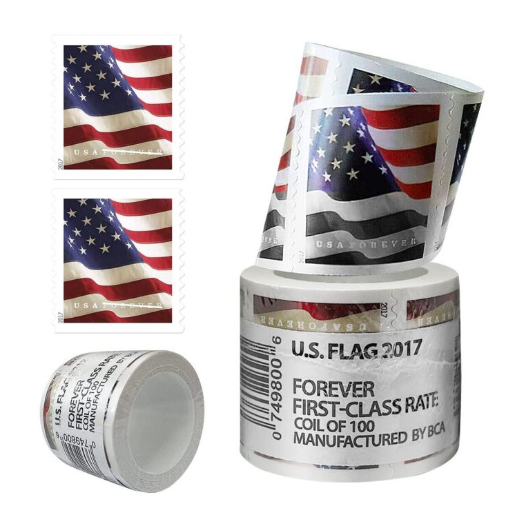 2017 USPS US Flag Forever Stamps MNH Roll of 100 Unused First Class Postage