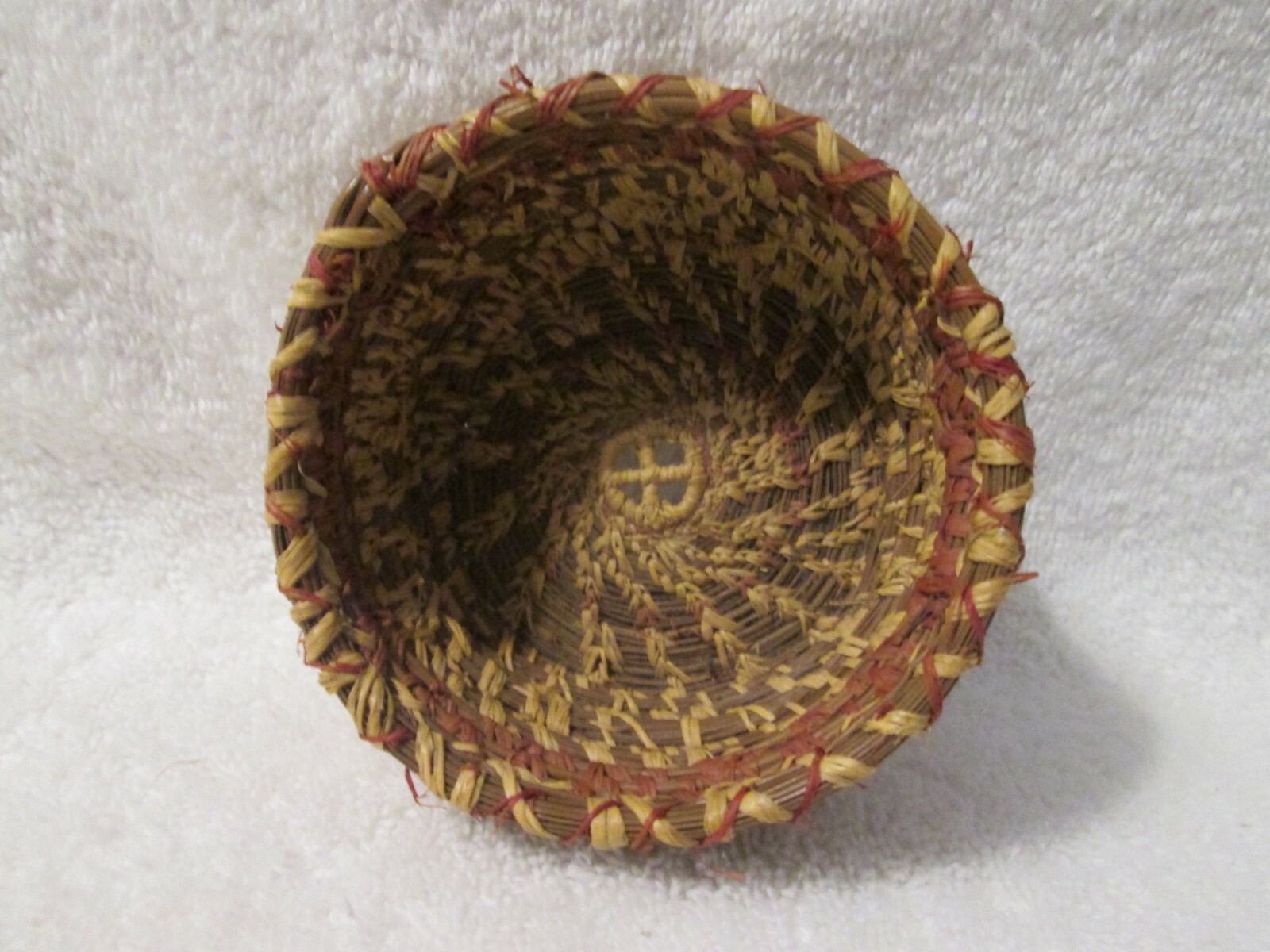 Vintage Pine Needle Basket Handmade