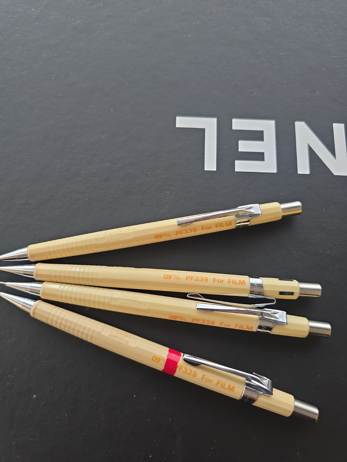 4 VTG Pentel PF339 Mechanical Pencil Lot For Film 0.9mm Japan Rare