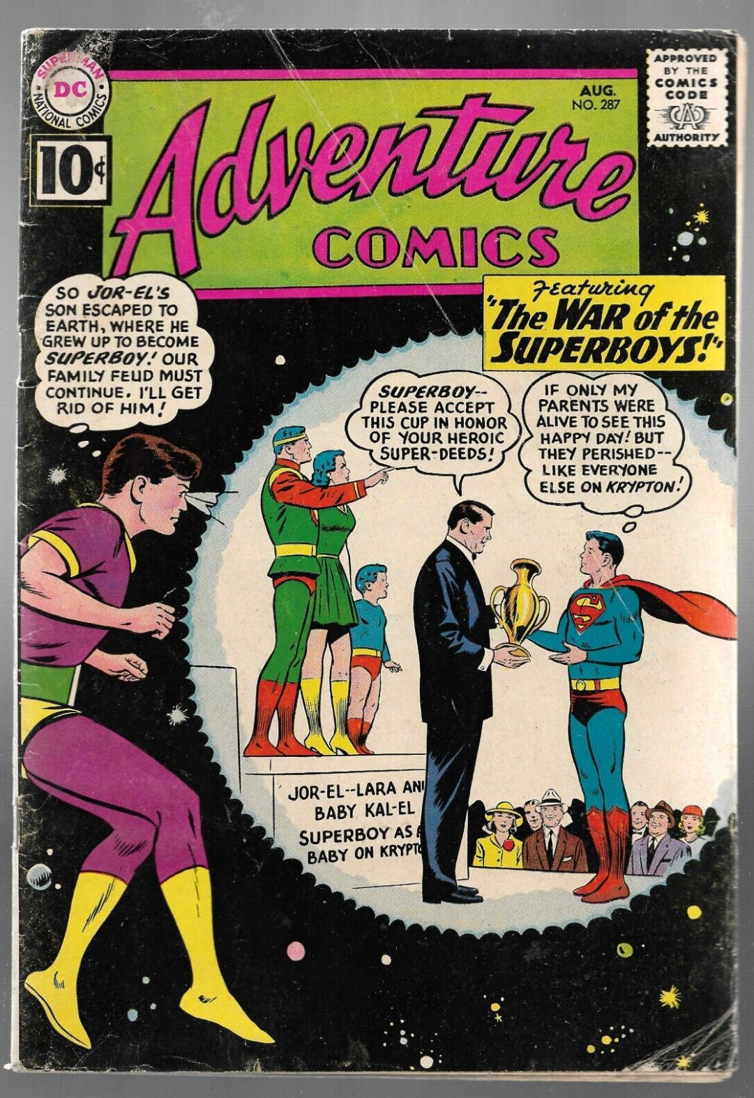 Adventure Comic #287 DC Comics 1961 Gd+ 1st Appearance Bizzaro Jimmy Olsen