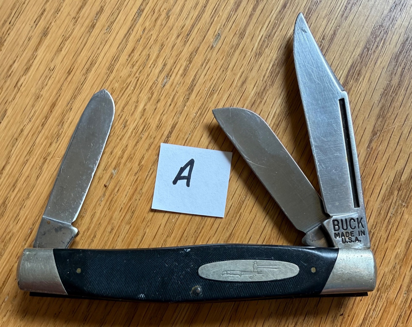 EARLY NO PATTERN NUMBER BUCK 301 STOCKMAN KNIFE USED N15**