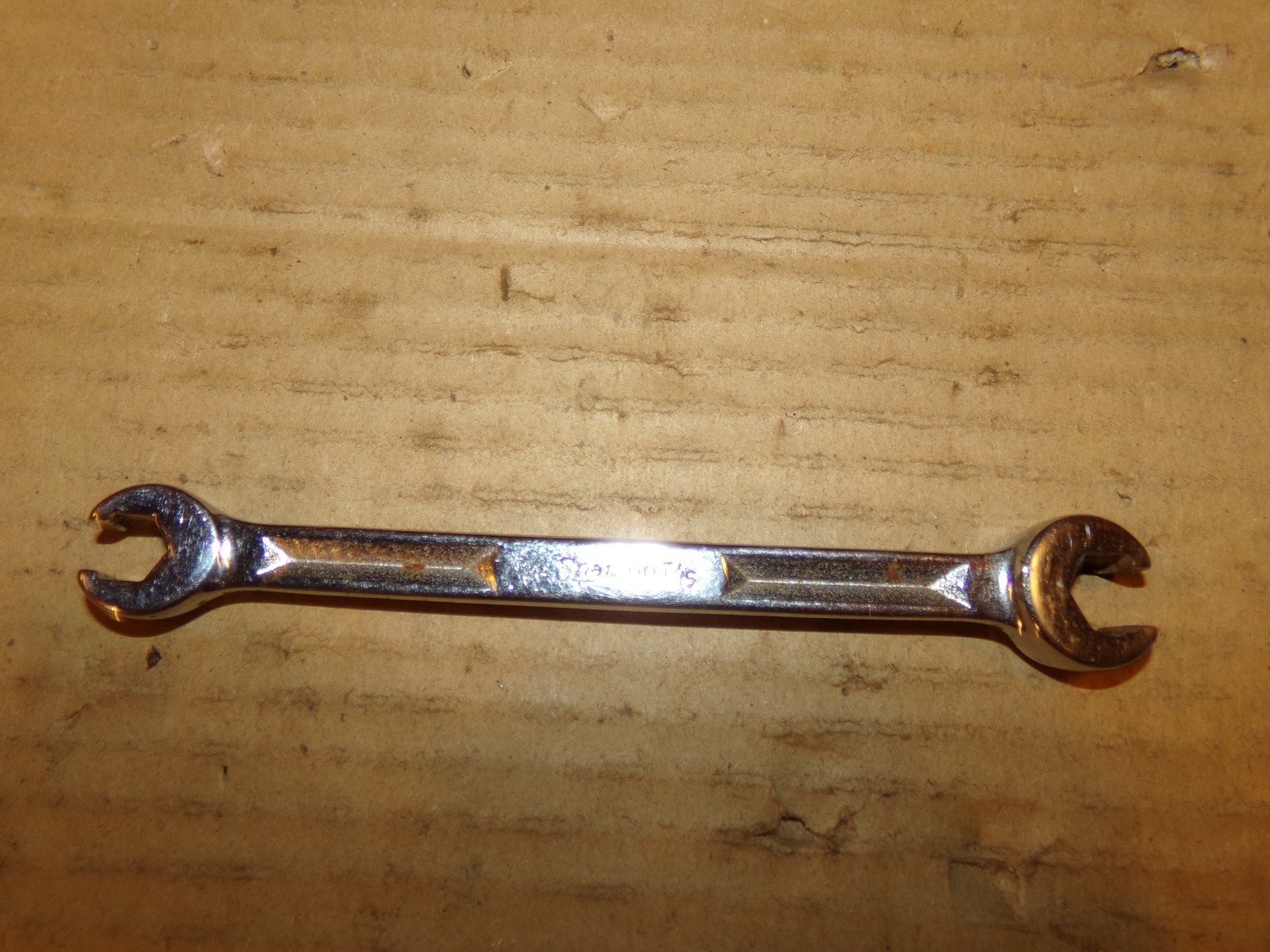 Vintage Snap-On USA SAE 3/8″ x 7/16″ Dual Head Flare Nut Line Wrench RXH1214S