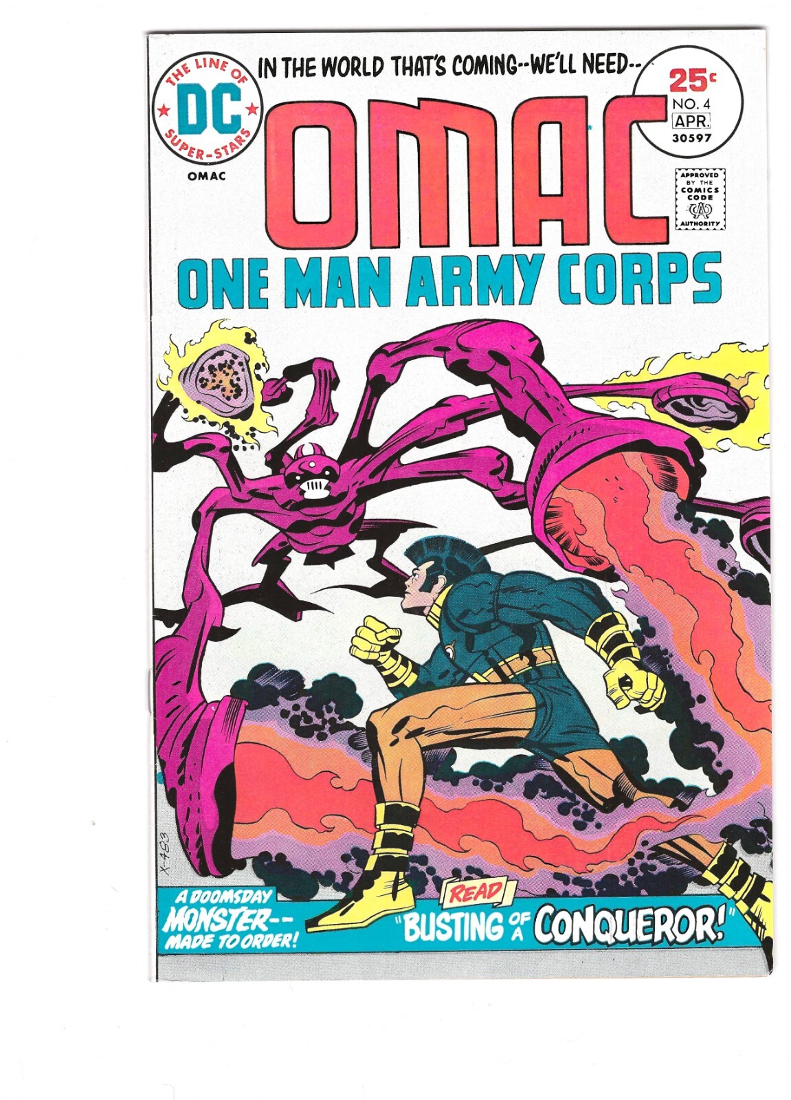 OMAC # 4 VF+/NM BRONZE AGE DC KIRBY DARKSEID MIRACLE FOREVER APES PLANET KAMANDI