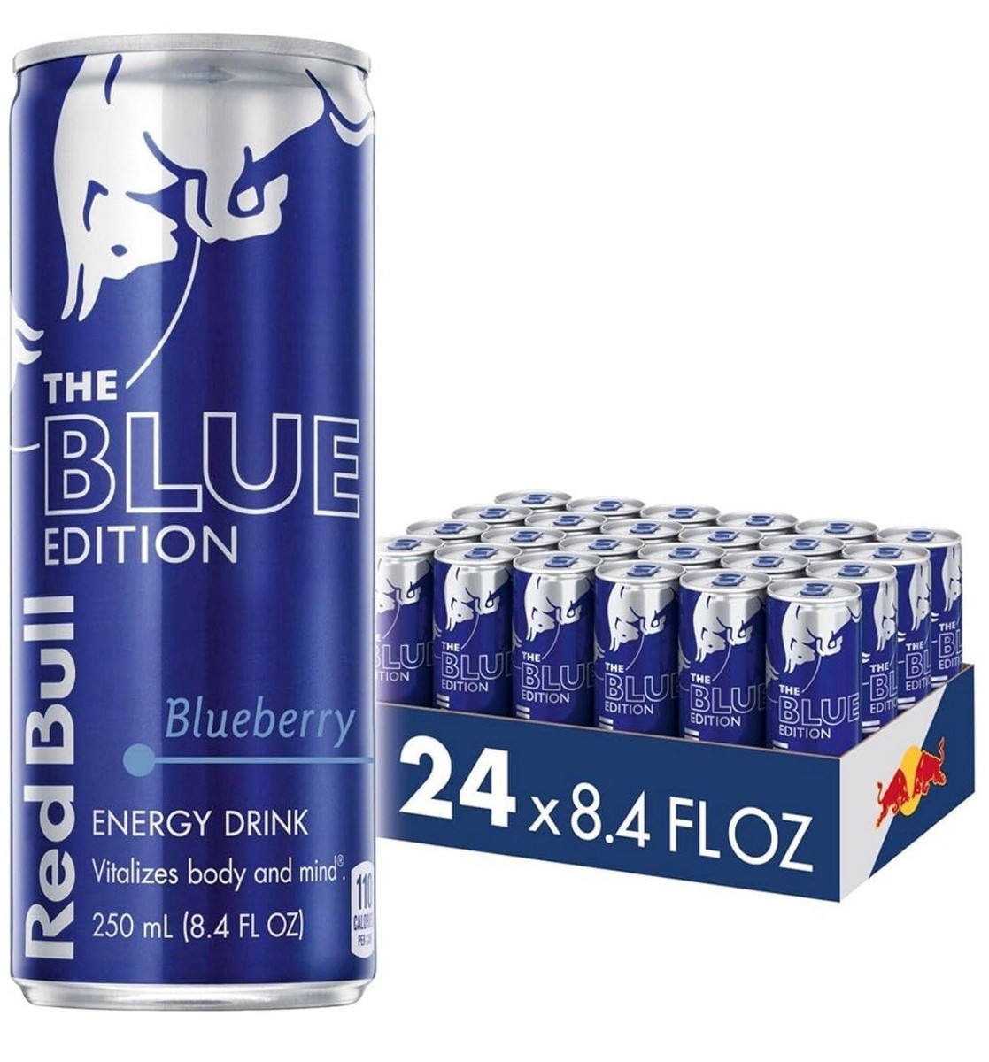 Red Bull Blue Edition Blueberry 8.4 Fl Oz Can Pack of 24 (Discontinued flavor)