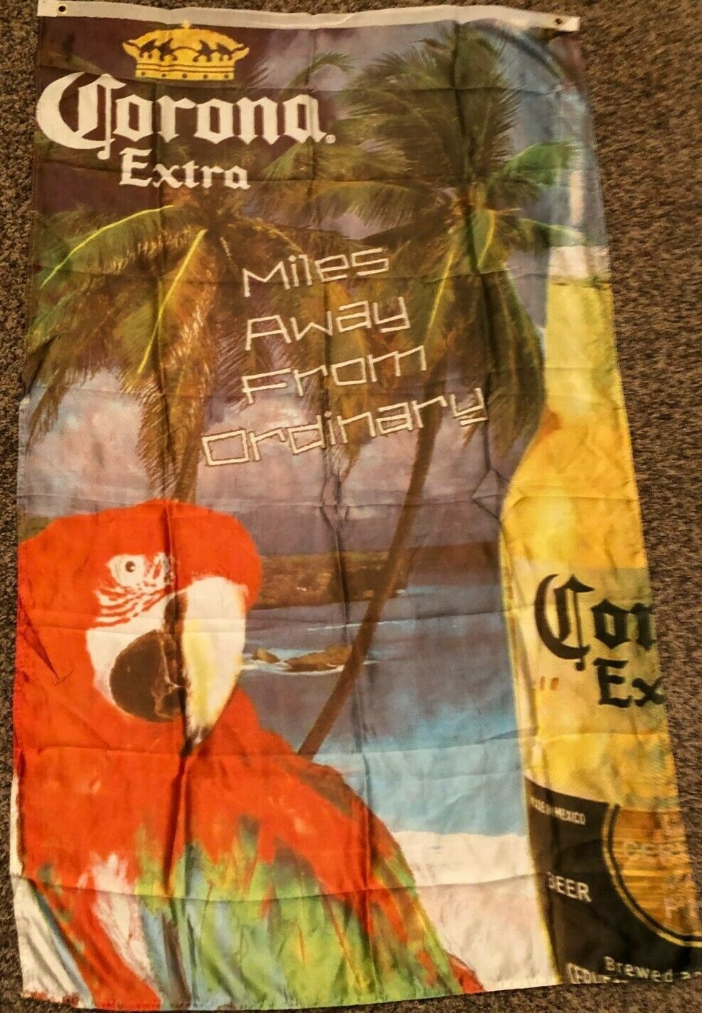 NEW 3X5ft CORONA PARROT BEER VERTICAL FLAG SPORTS BAR superior qlty fade resist