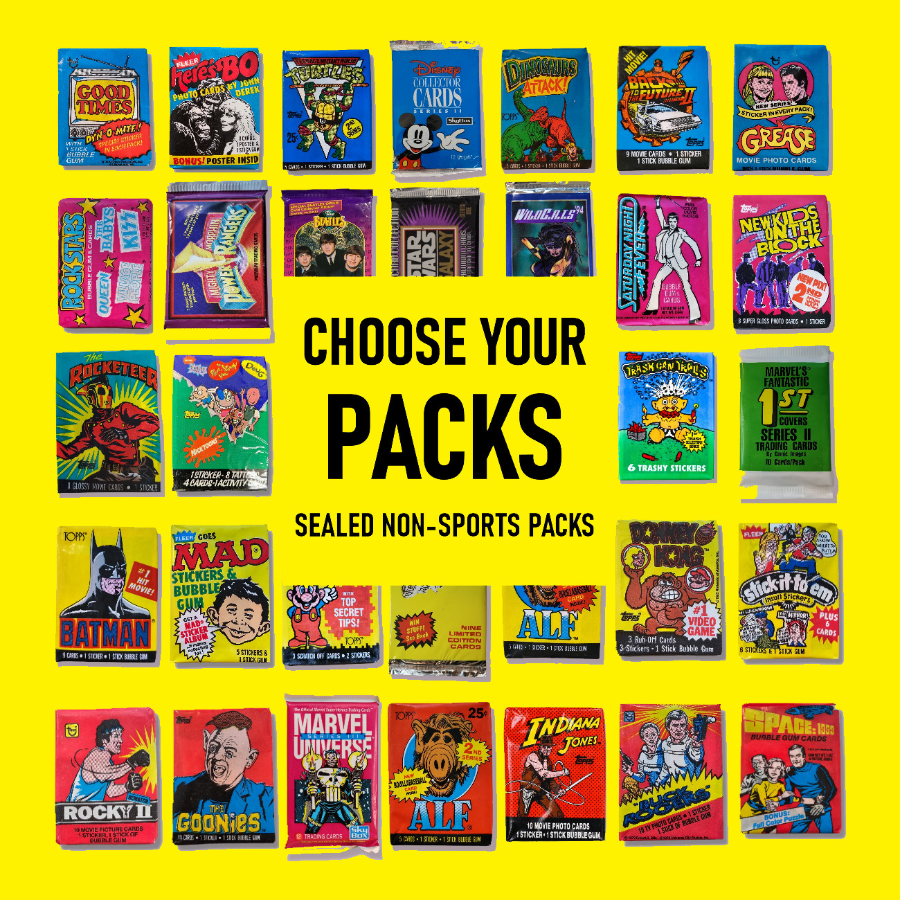 Sealed Non-Sport Trading Card Packs – You Pick Oddball Horror Funny Lot