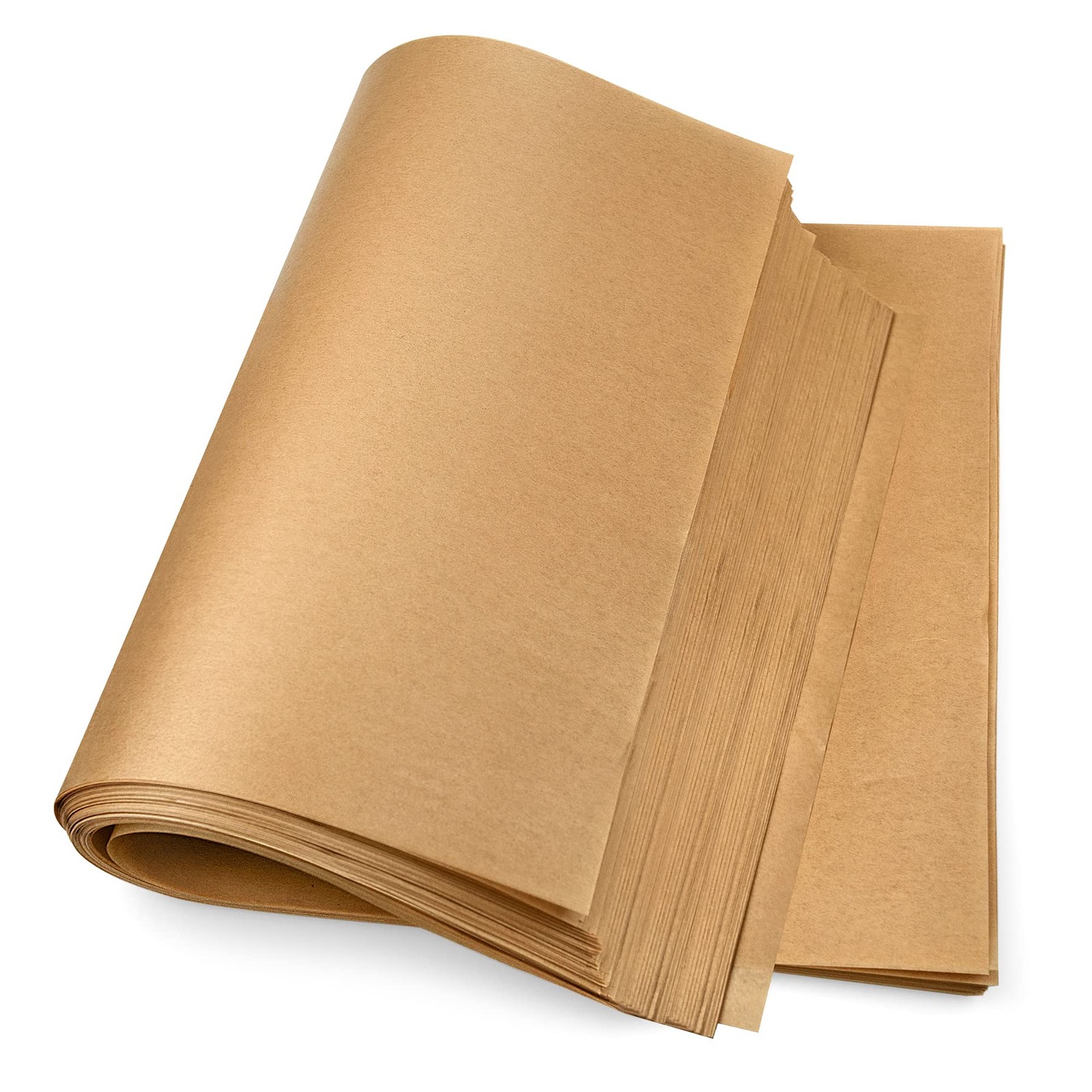 DISSKNIC 100PCS Unbleached Parchment Paper 12 x 16, 12×16in-100ps, Brown