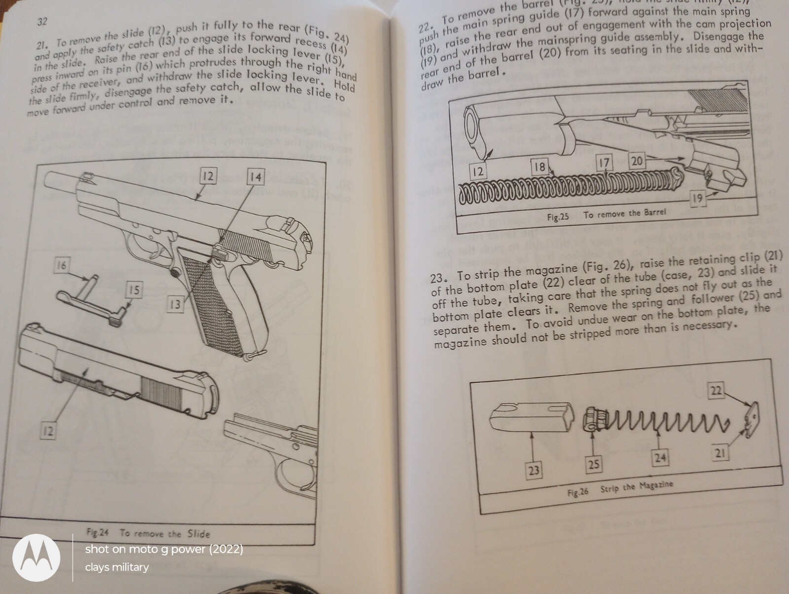 BROWNING HI-POWER PISTOLS OPERATORS MAINTENANCE REPAIR MANUAL HANDBOOK NEW