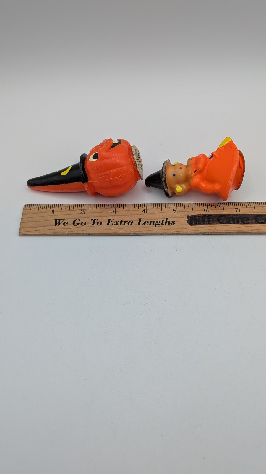 Vintage Lot Of 2 Halloween Candles Gurley Jack-O-Lantern JOL Witch Girl MCM