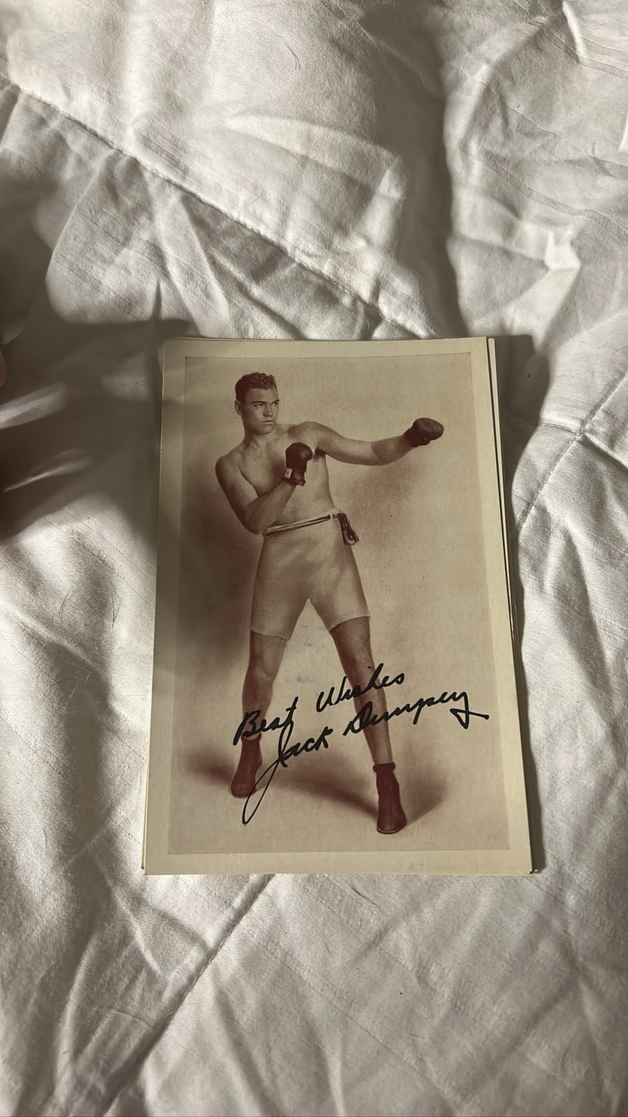 Jack Dempsey Signed Photo Autograph Boxing HOF Champion
