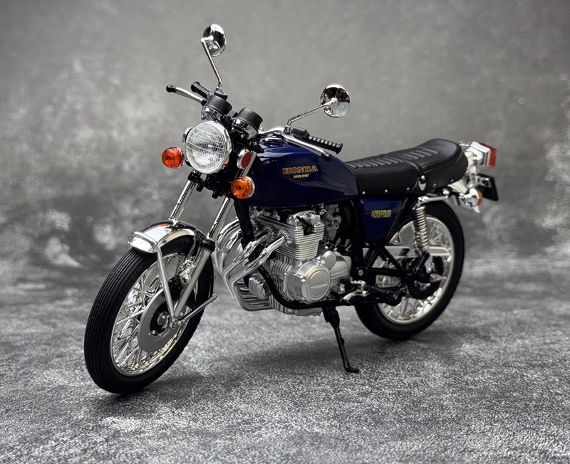 AOSHIMA 1/12 Honda CB400 FOUR Diecast Model Motorcycle Bike Car Red/Blue/Yellow