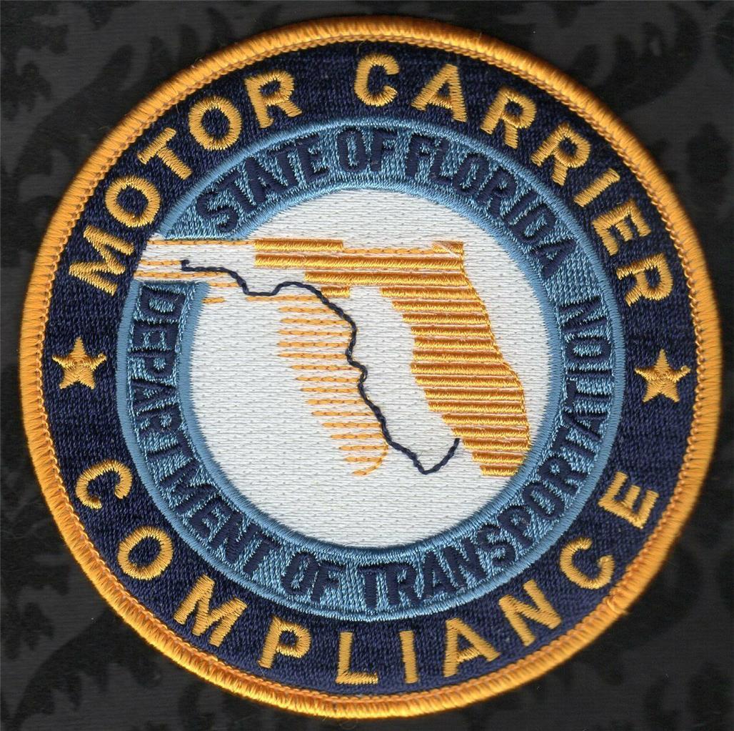 Florida Department Of Transportation Motor Carrier Compliance Shoulder Patch 4″