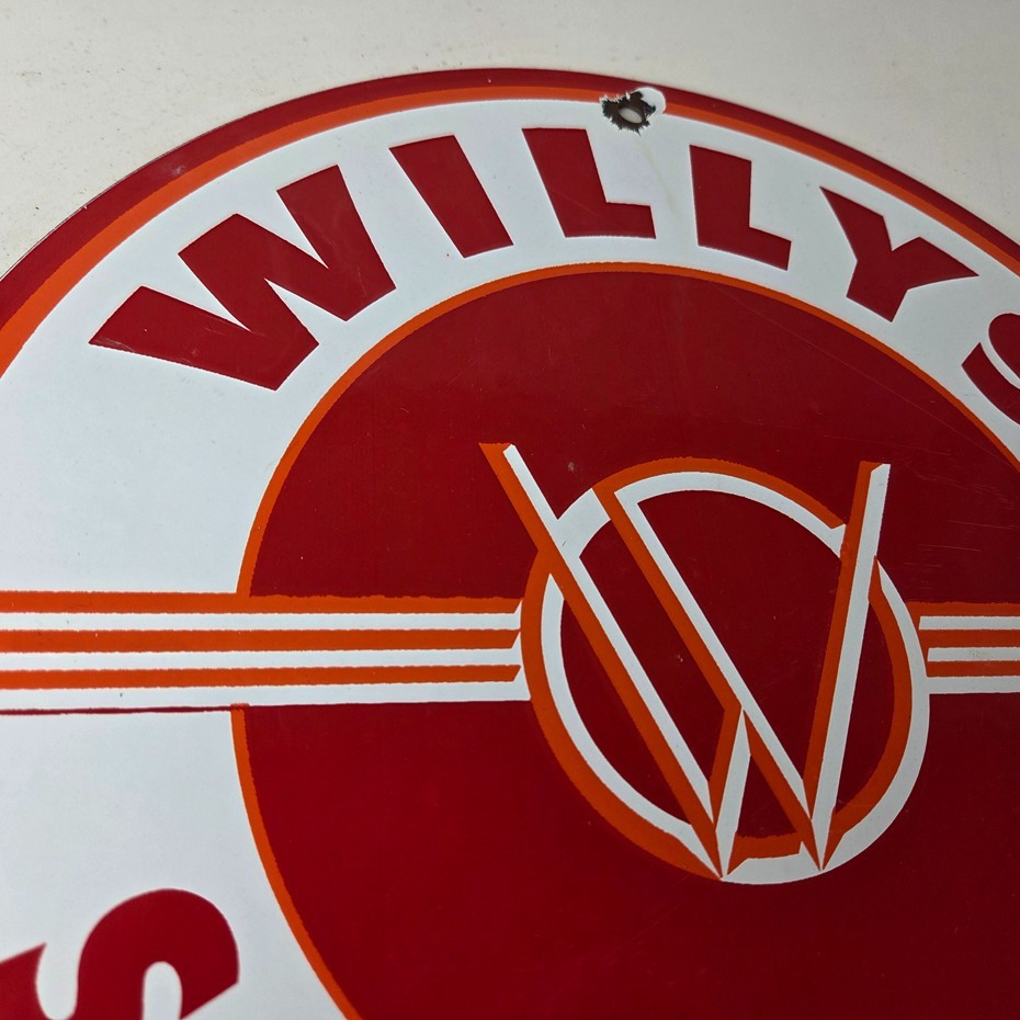 Vintage Willys Jeep Vehicles Sign – Army Gas Pump Porcelain Sign