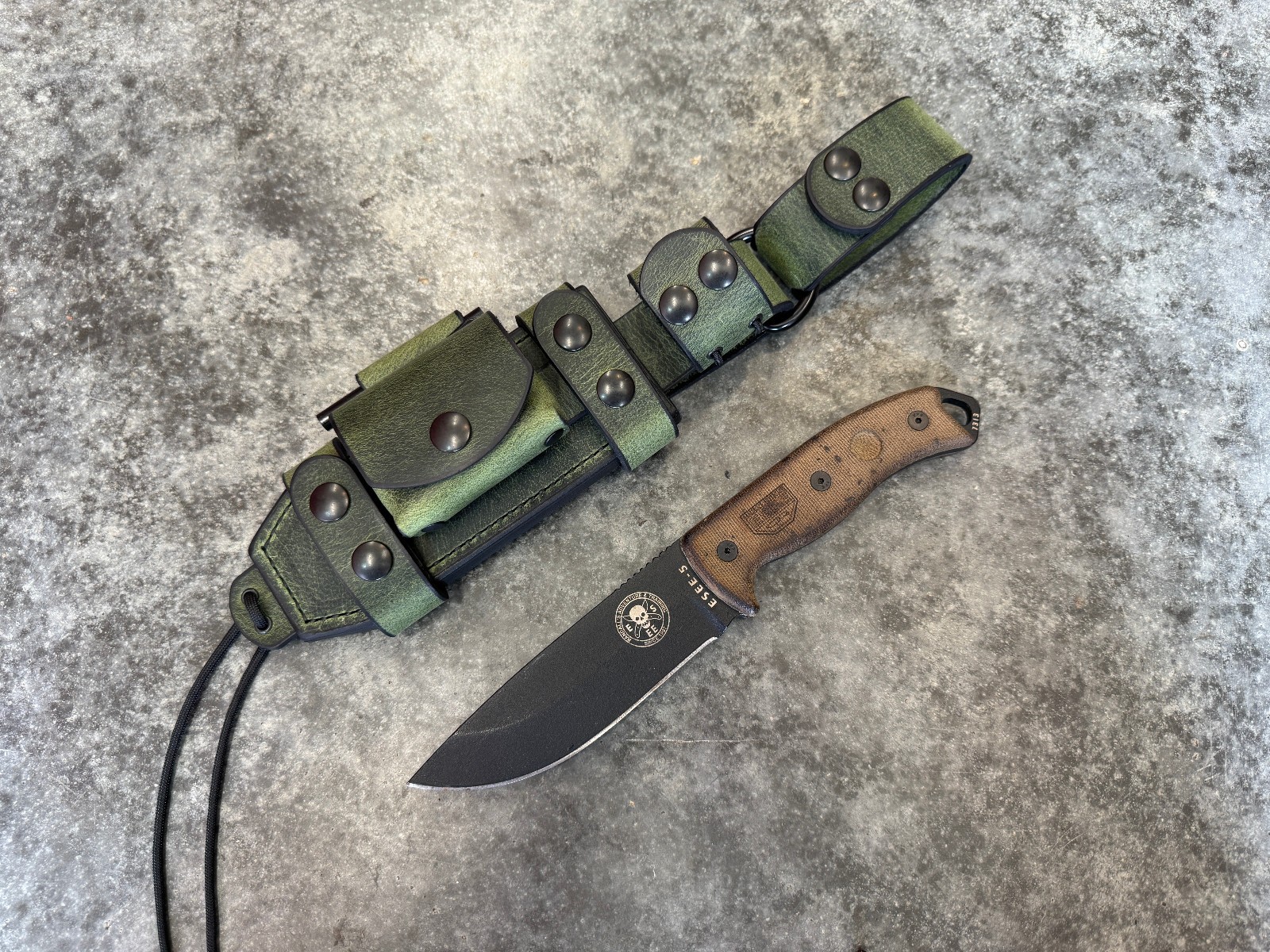 ESEE KNIVES USA ROWEN FIXED BLADE KNIFE ESEE-5 CUSTOM SHEATH