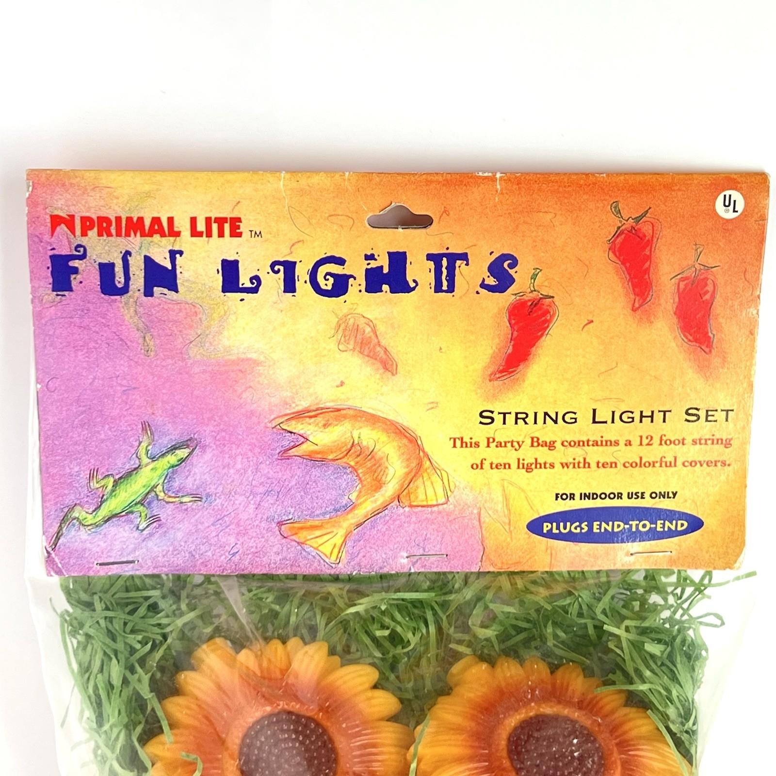 Sunflowers Patio String Lights Summer Party Indoor Outdoor Blow Mold 10 Flowers