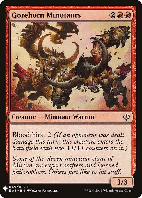 [MTG] Gorehorn Minotaurs (E01-49) (PLST) NM