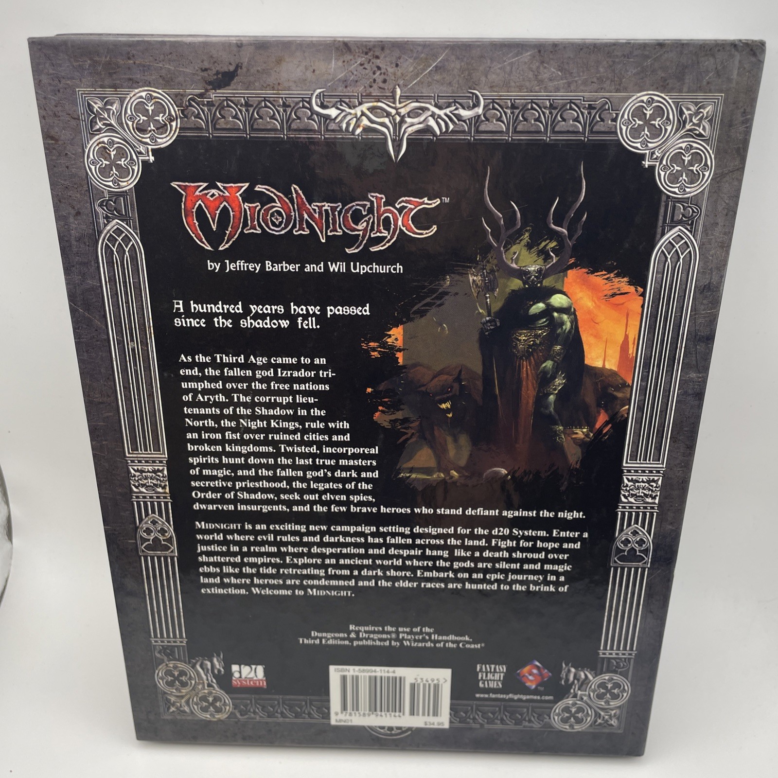 Midnight RPG: Epic Fantasy In An Age of Shadow d20 system roleplaying HC FFG