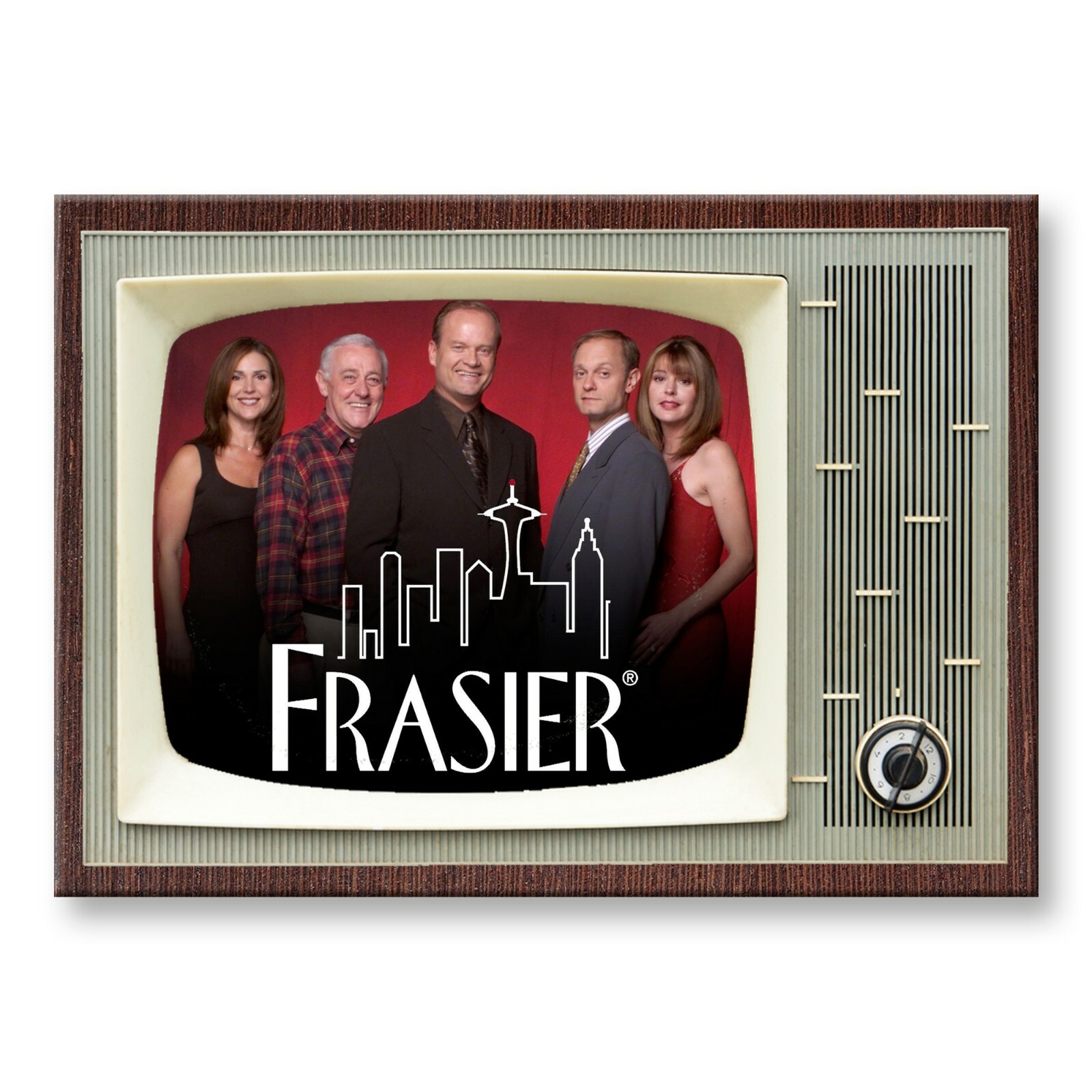 FRASIER Classic TV 3.5 inches x 2.5 inches Steel Cased FRIDGE MAGNET