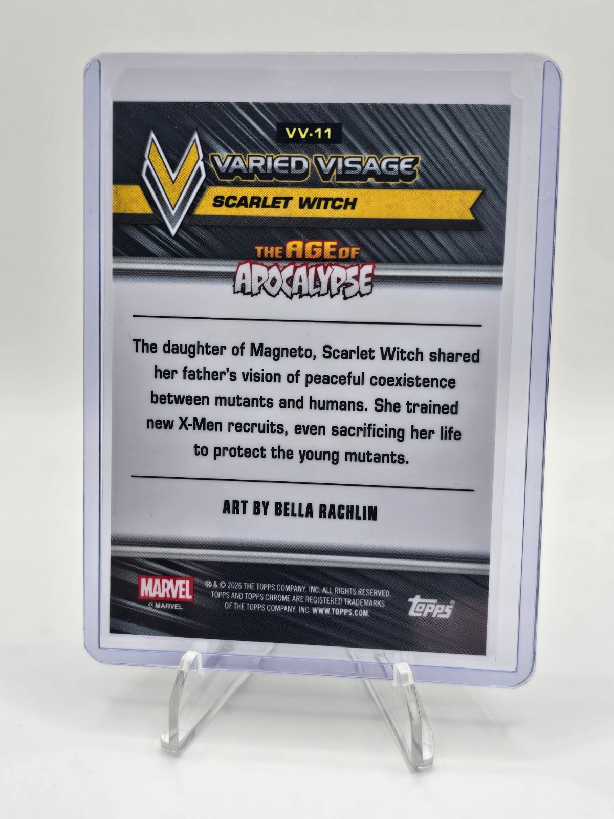 2026 Topps Chrome Marvel Scarlet Witch #VV-11 Varied Visage Black Wave 1/10 SSP