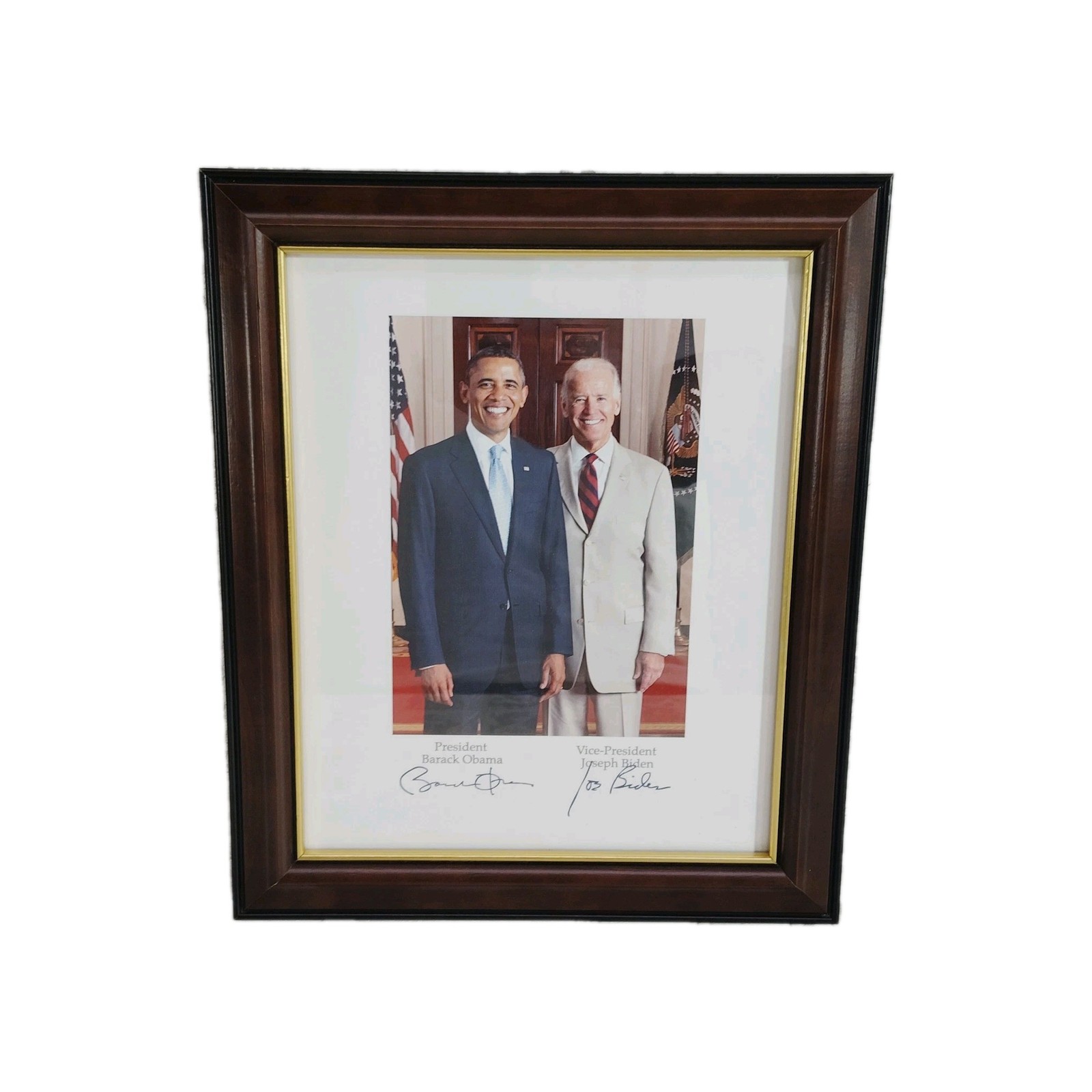 Joe Biden “46th US President Barack Obama Oval Office” Signed Framed Photo