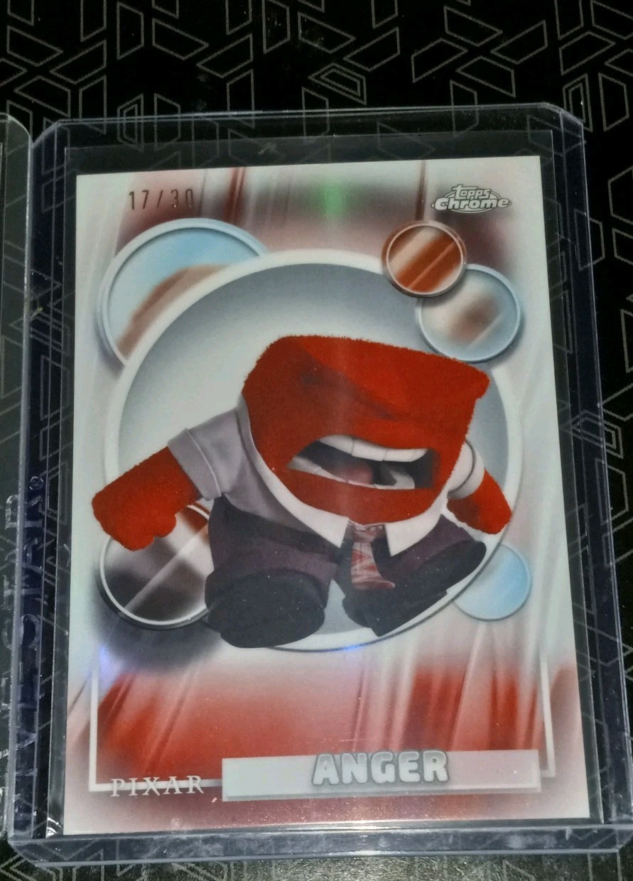2026 Topps Chrome Disney Anger 17/30 Pearl Refractor Inside Out #173