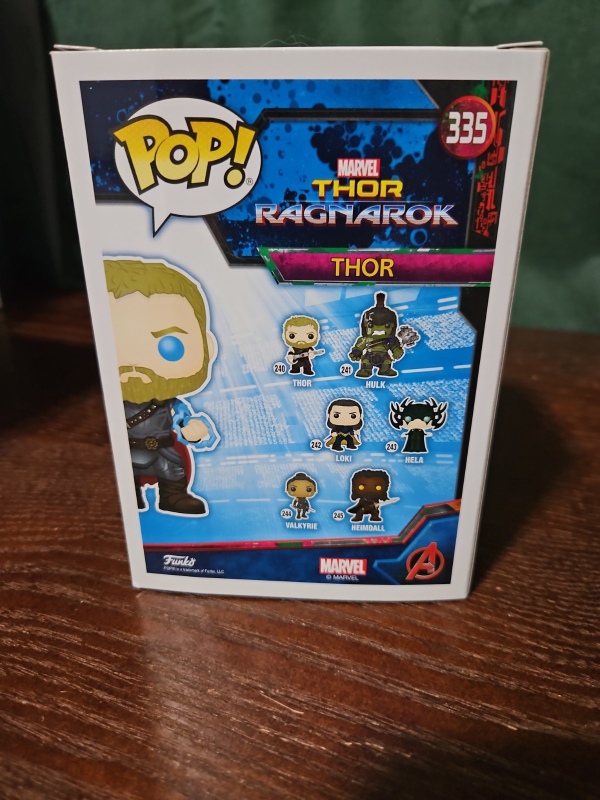 Funko Pop! 335 Thor Marvel Thor Ragnarok Glow In The Dark Summer Convention