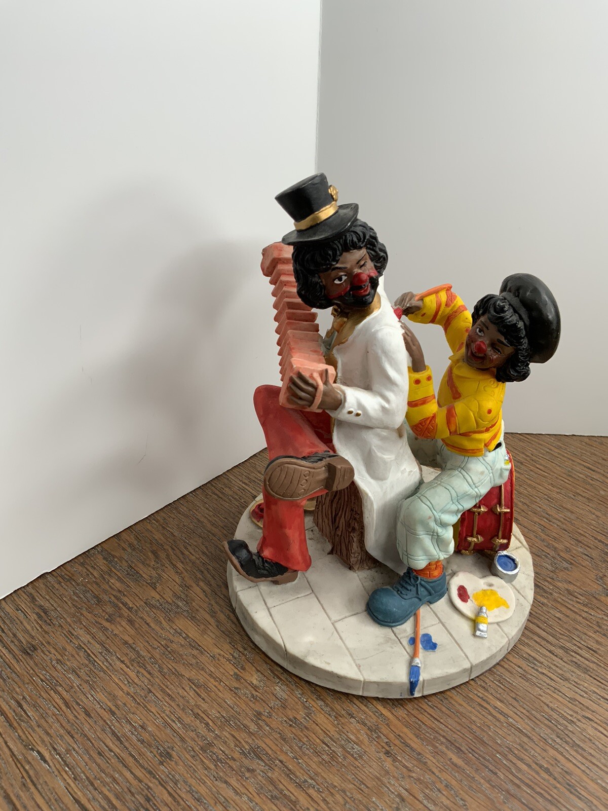 Suanti Galleries African American Clowns at Play Figure Art Statue Figurine