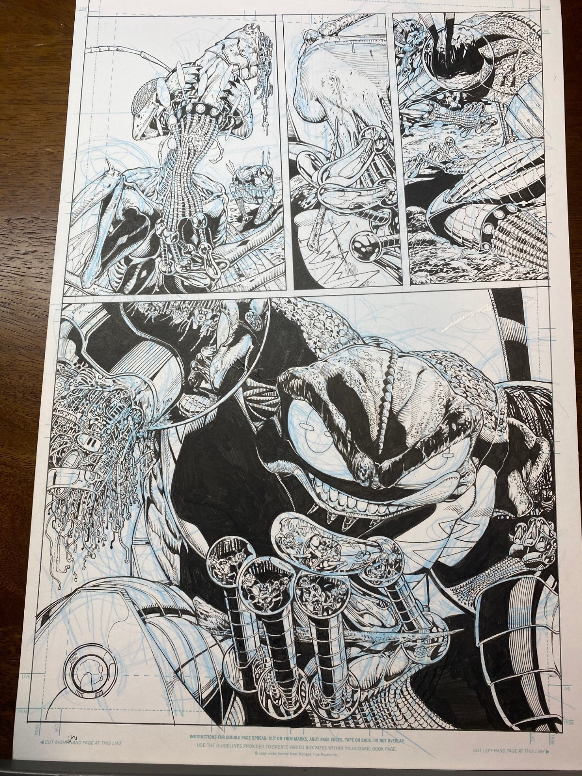 CYBERFROG 3: RED EXTERMINATION deleted page! original art! DETAILED!