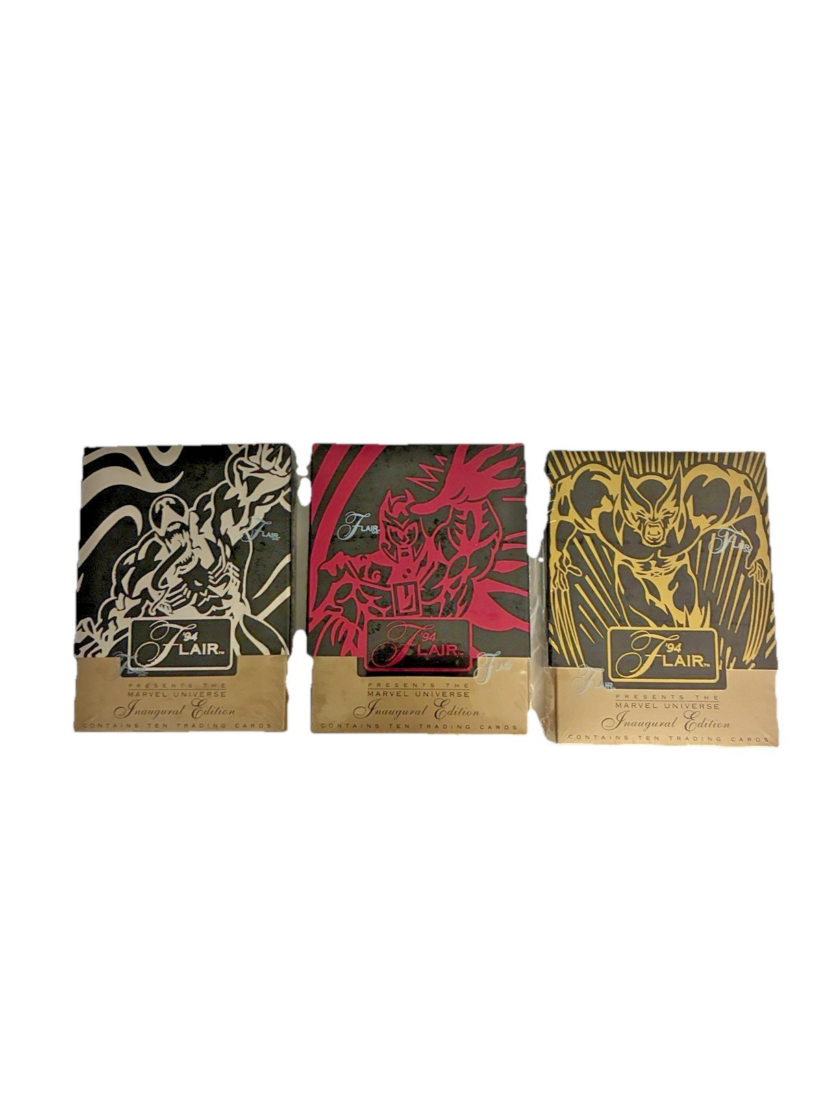 (3) Unopened Pack Marvel Universe Flair 1994 Inaugural Edition Incredible Cards!