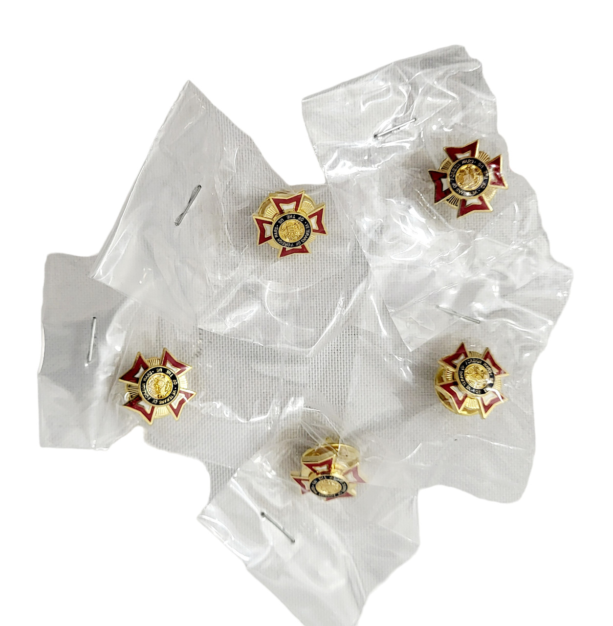 VFW US Veterans Of Foreign Wars Lapel or Hat Pin Lot of 5