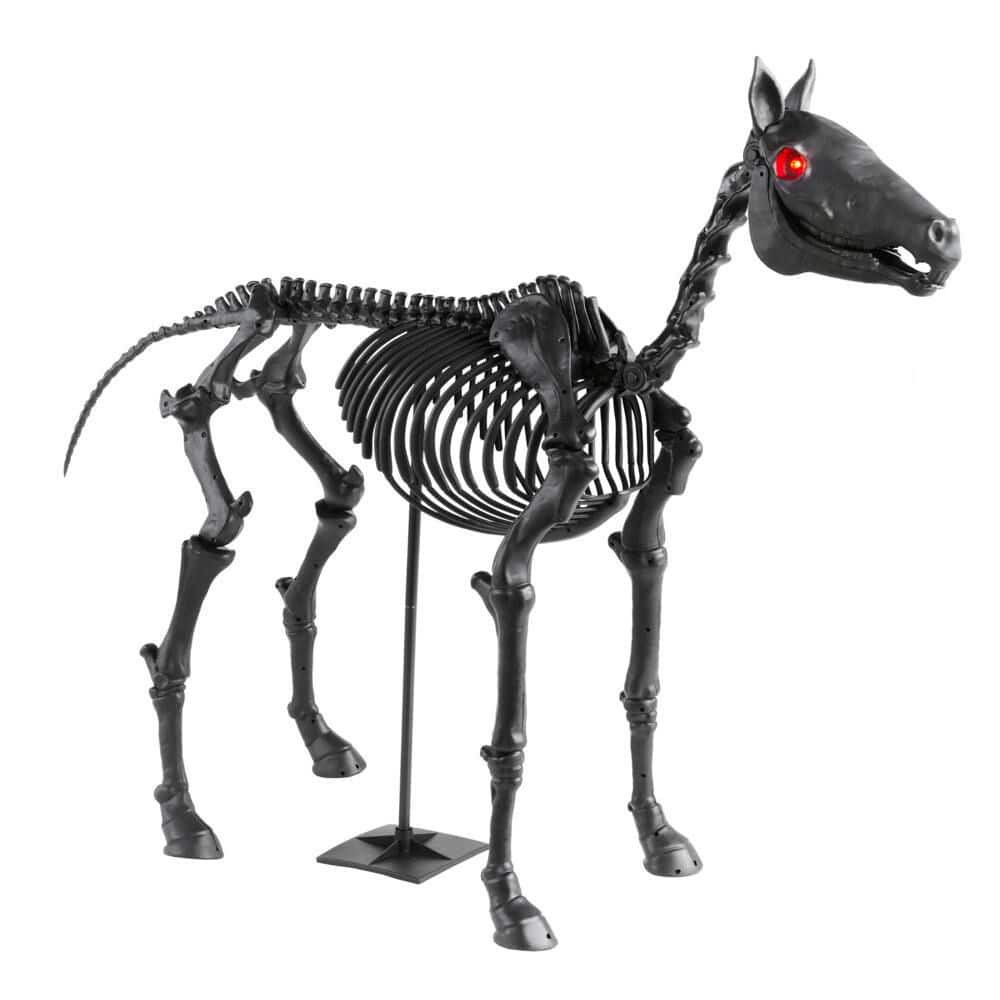 Skeleton Pony 5.5 FT Grave and Bones LED Halloween Decoration Outdoor Yard Decor