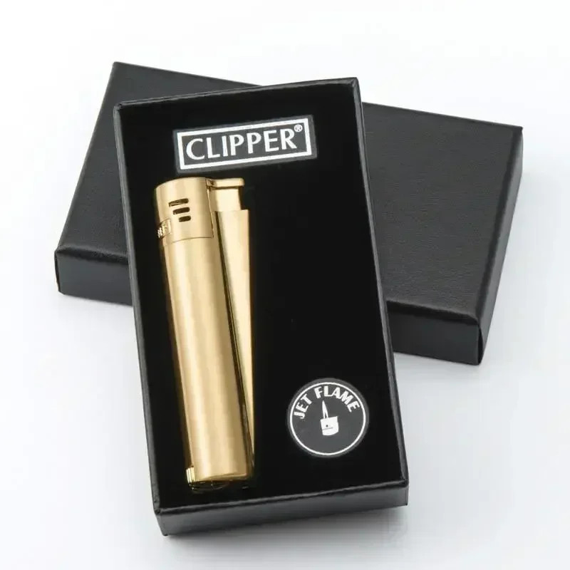 2025 Spain Original Clipper Metal Windbreak Lighter Grinding Wheel Gas Jet Torch
