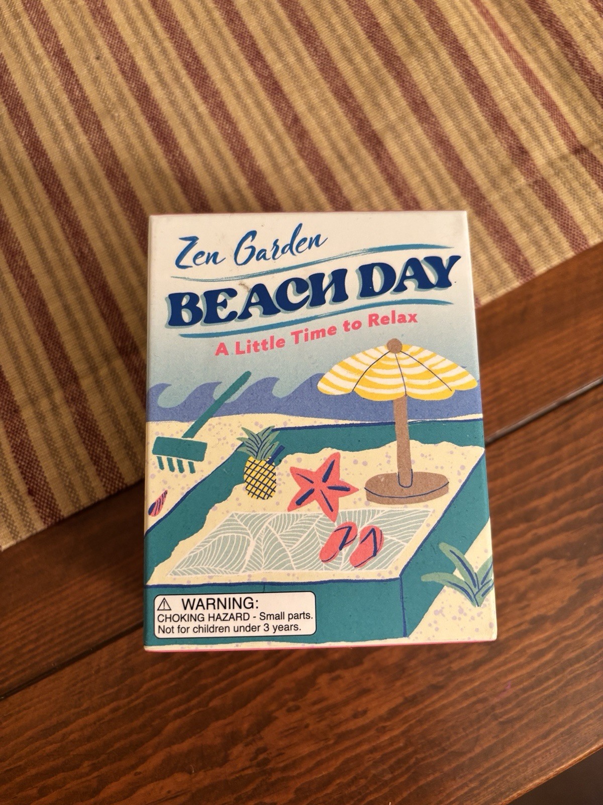Zen Garden Beach Day RP MINIS Garden Tray Sand Mini Rake Umbrella Starfish NIB