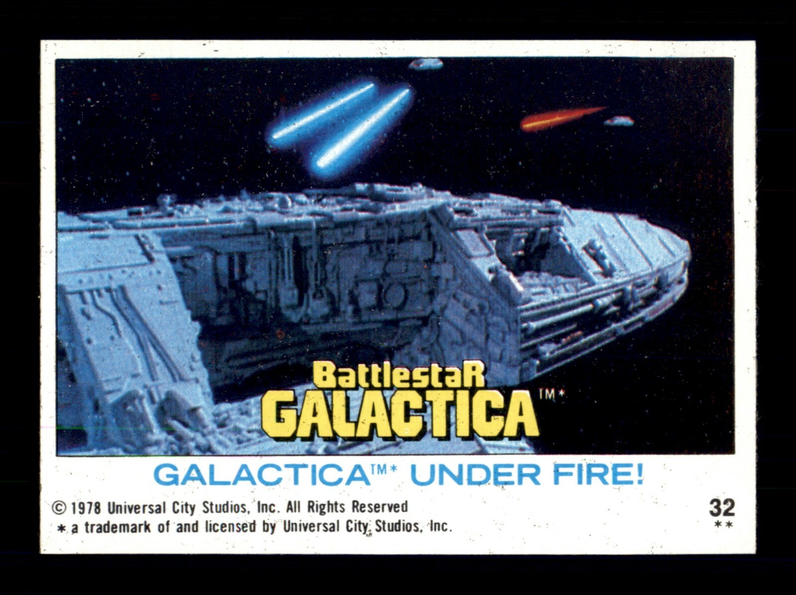 1978 Topps Battlestar Galactica Base&sticker SEE DROP DOWN MENU 4 card U recieve