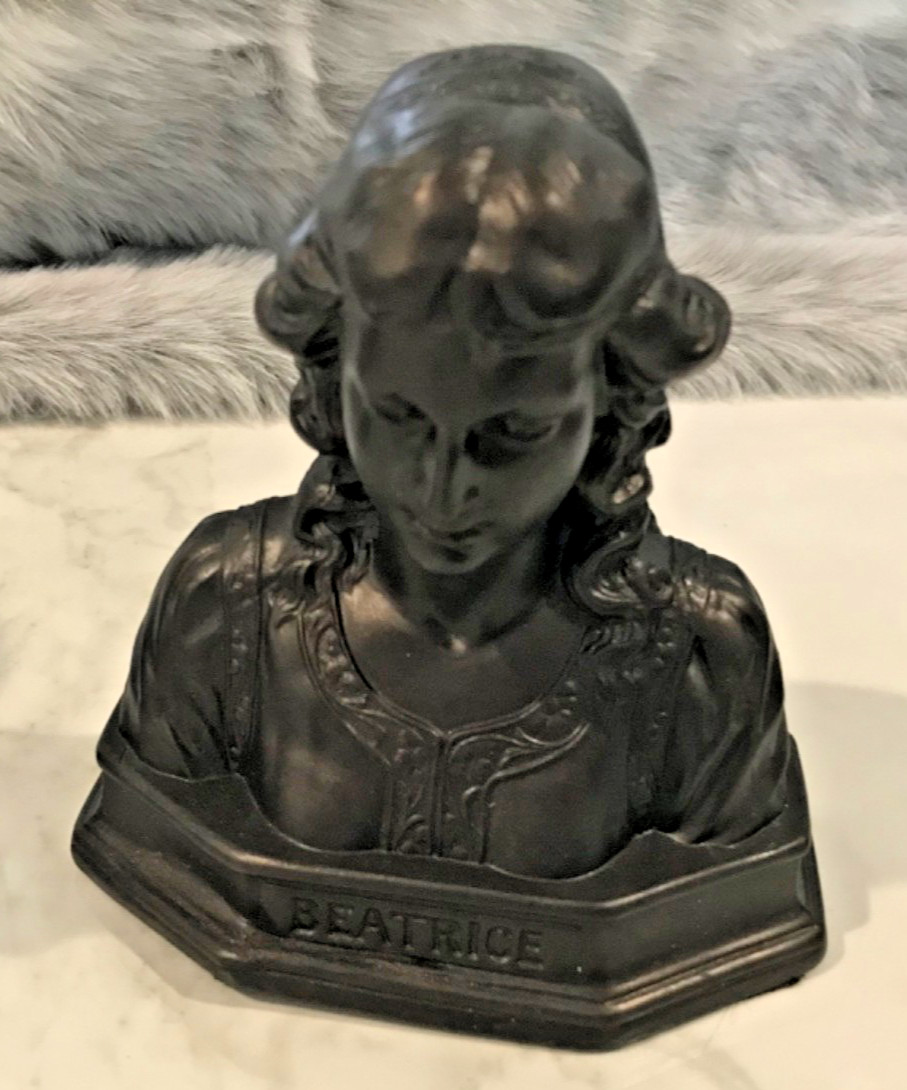 Dante and Beatrice Bookend Pair Bronze 3 lbs 10 3/8 oz