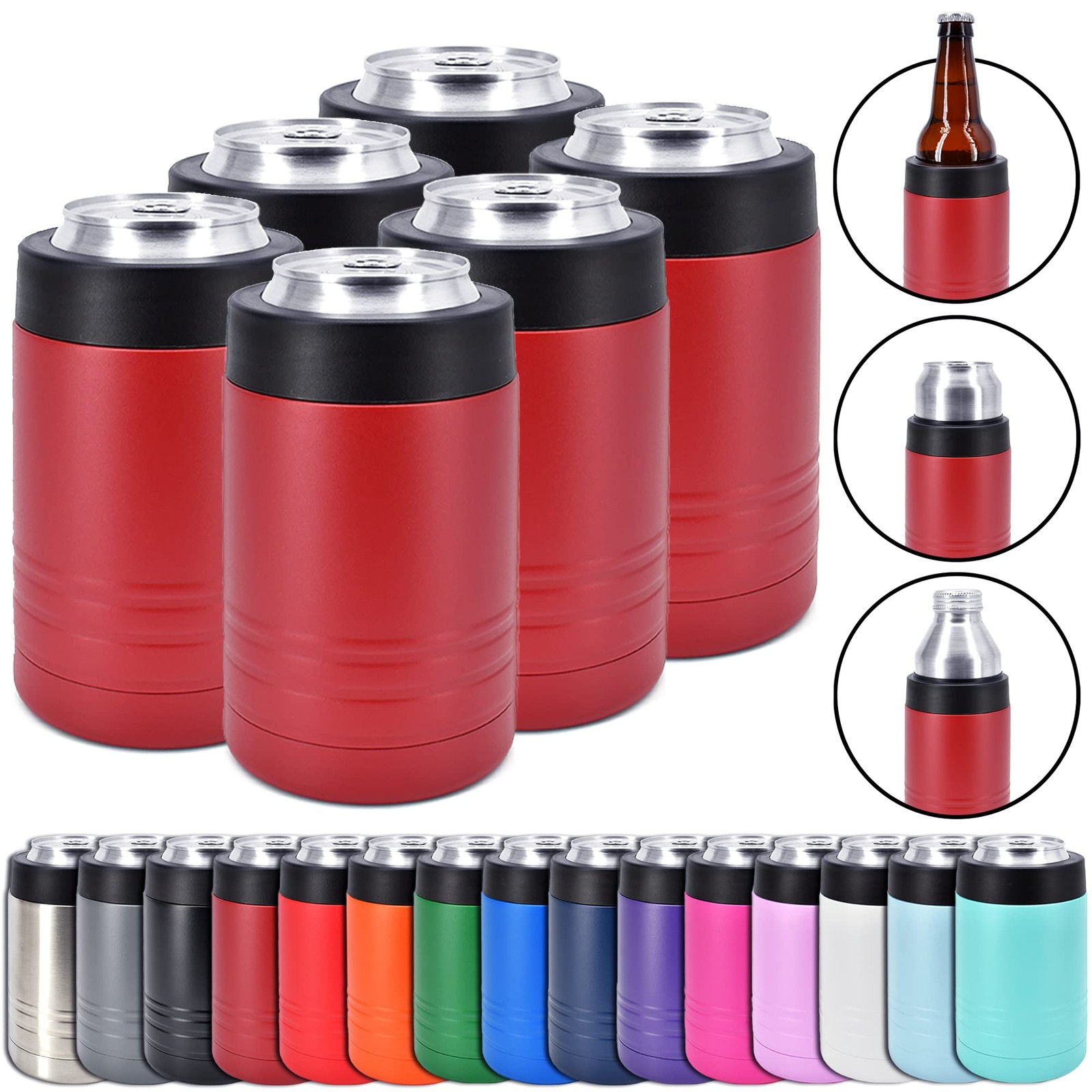 – 12 oz Stainless Steel Double Wall Vacuum Insulated Can or Bottle Beverage C…