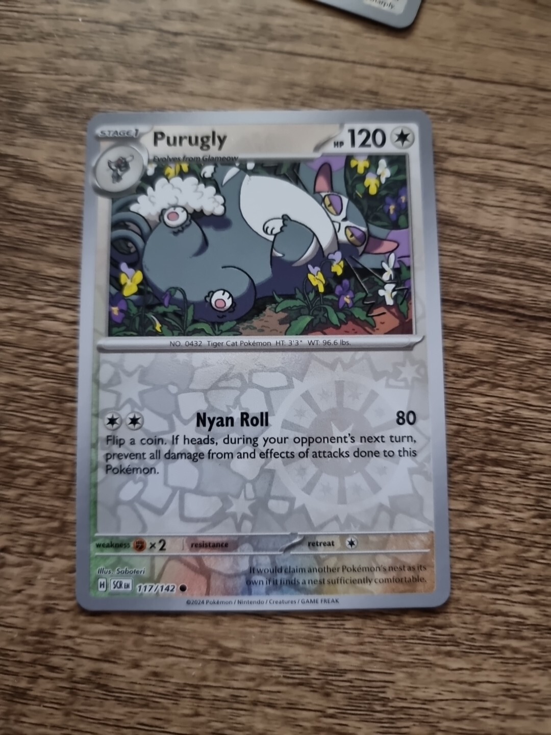 Purugly – 117/142 – Reverse Holo – SV07: Stellar Crown – Pokemon TCG
