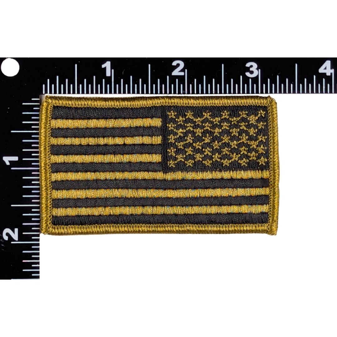 Reverse American Flag Patch – Subdued Coyote Brown OCP – Sew-On Patch