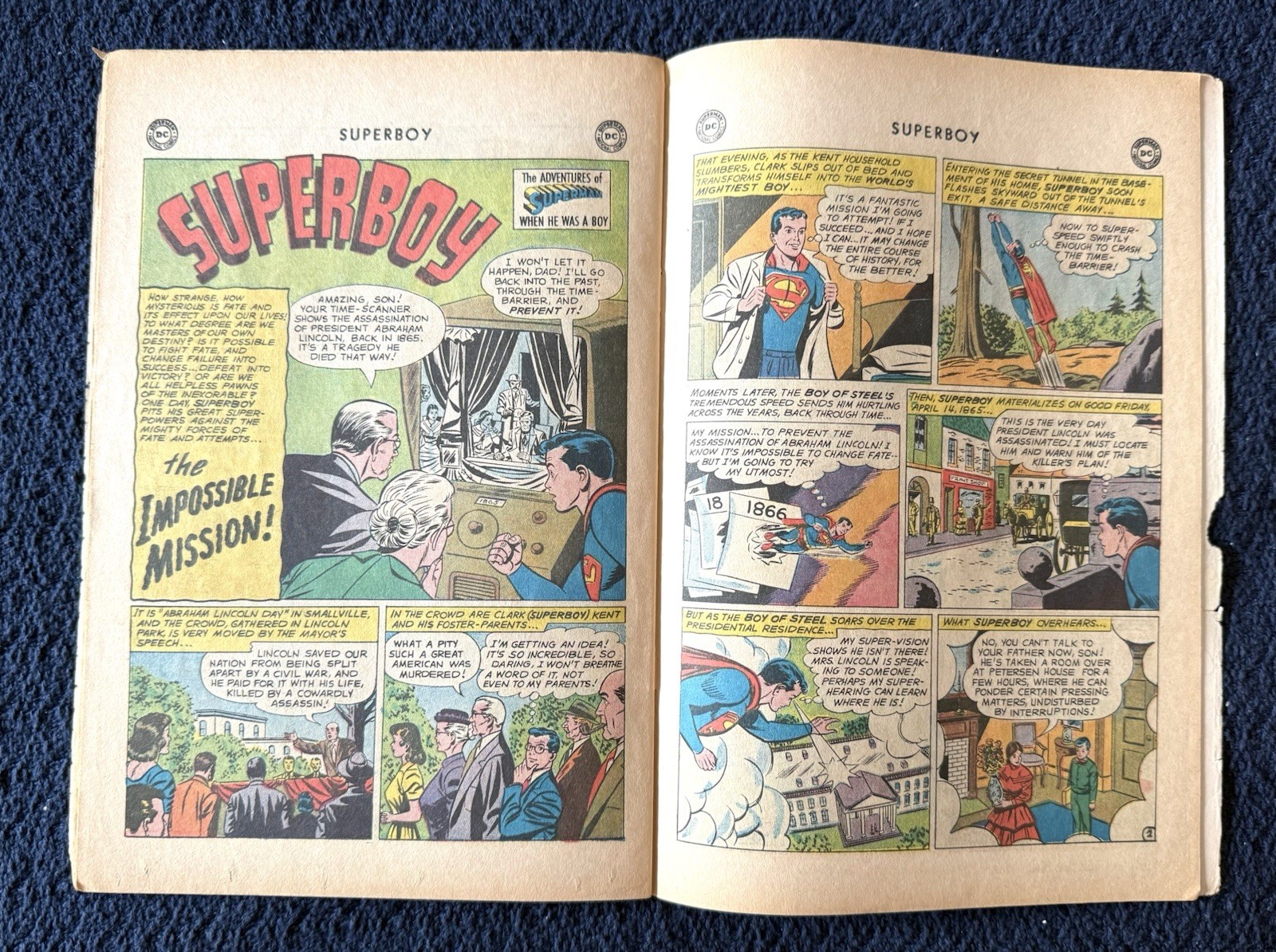 Superboy # 85 (December 1960) Mighty Boy & Dog, Lex Luthor, Curt Swan Cover