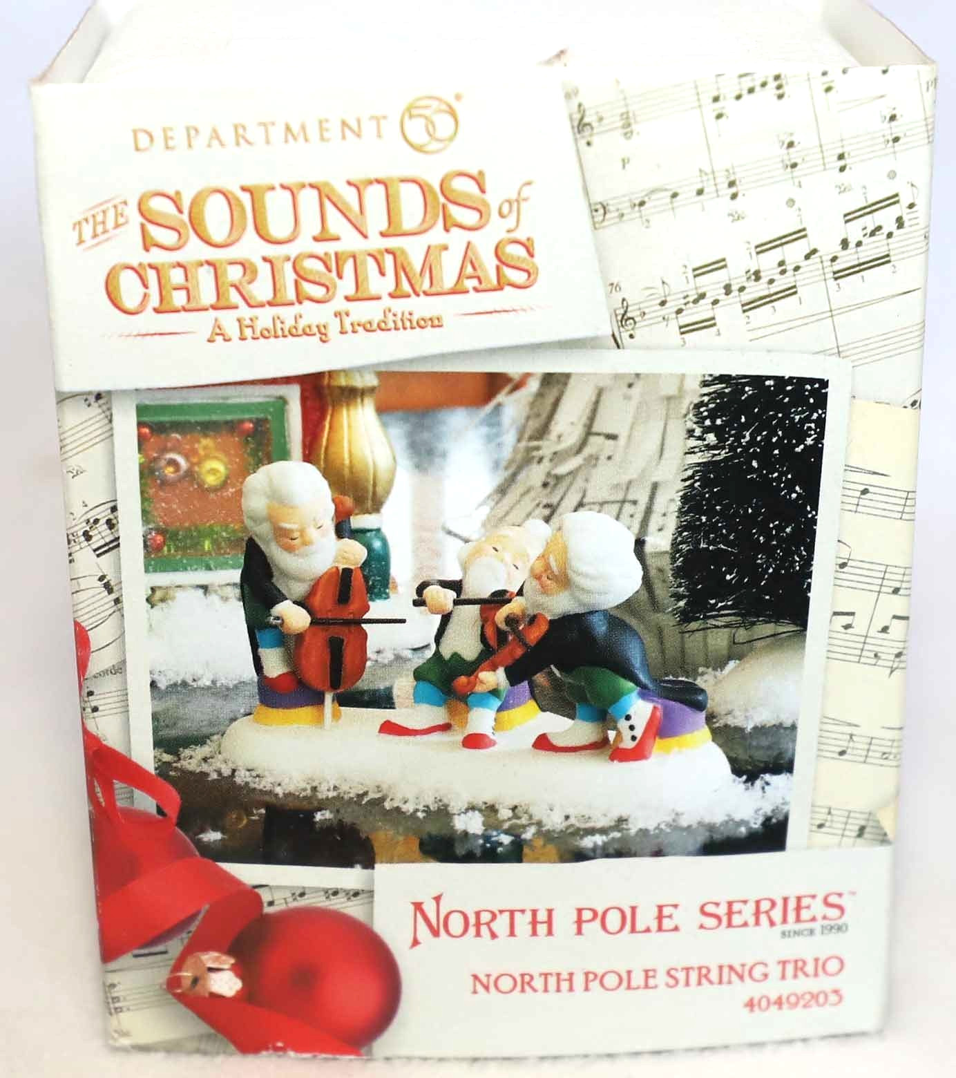 DEPT 56 NORTH POLE STRING TRIO THE SOUNDS OF CHRISTMAS 4049203 VILLAGE