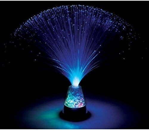 E&A Ice Fiber Optic Mood Novelty Lamp, Glacier Lite Color-Changing Crystal
