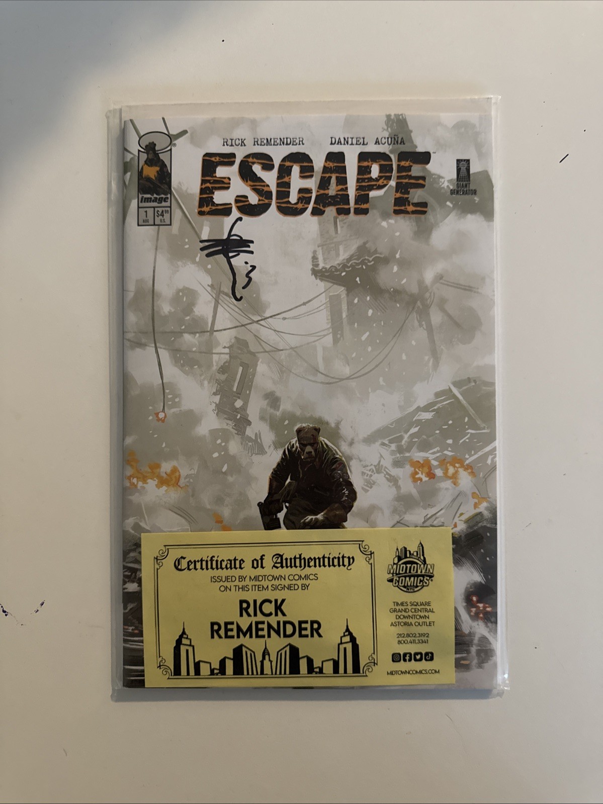 Escape #1 Acuna Cover A Signed By Rick Remender NM/M