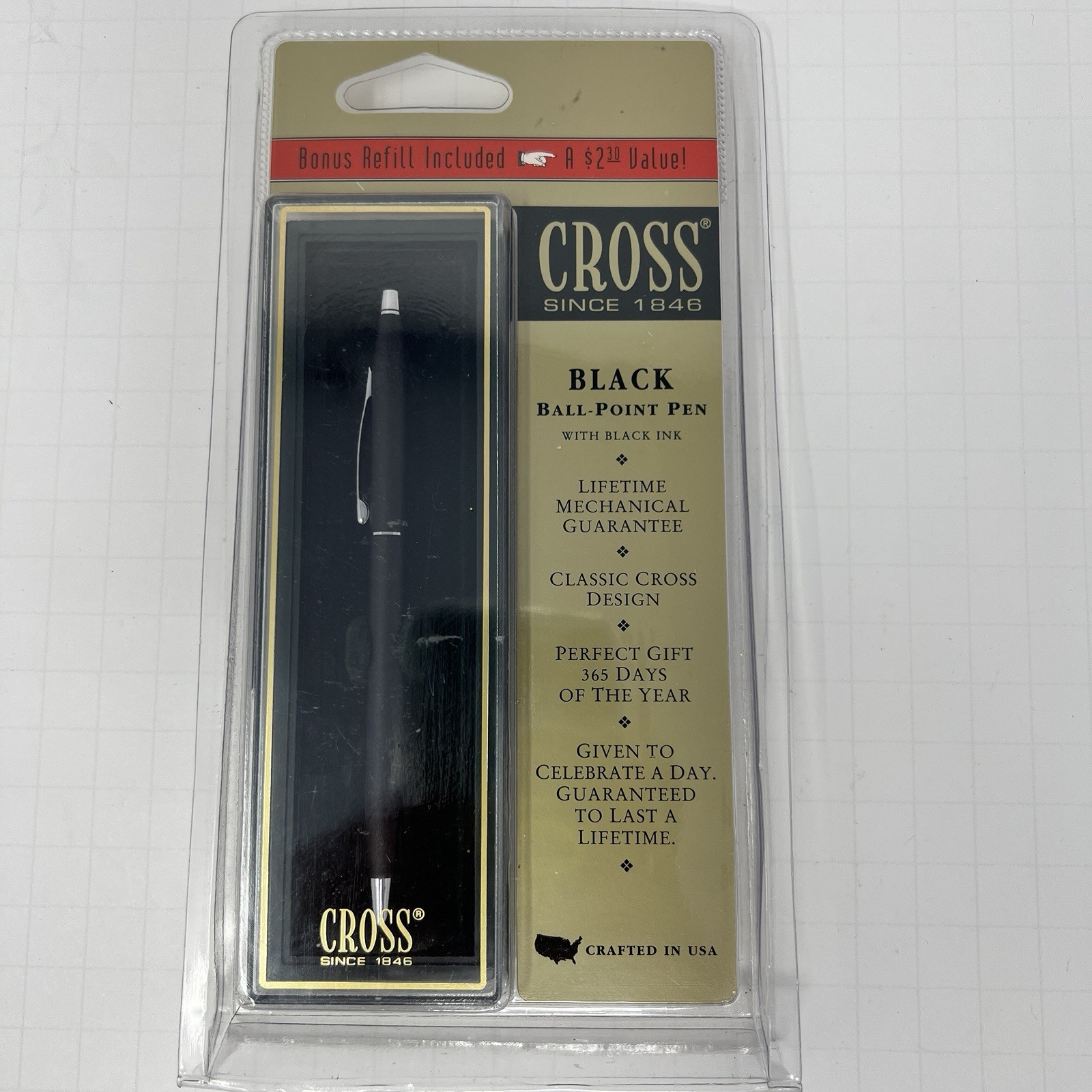 Cross Black Ballpoint Pen 2902CS 1994 Classic Executive Writing Gift Ink- Sealed