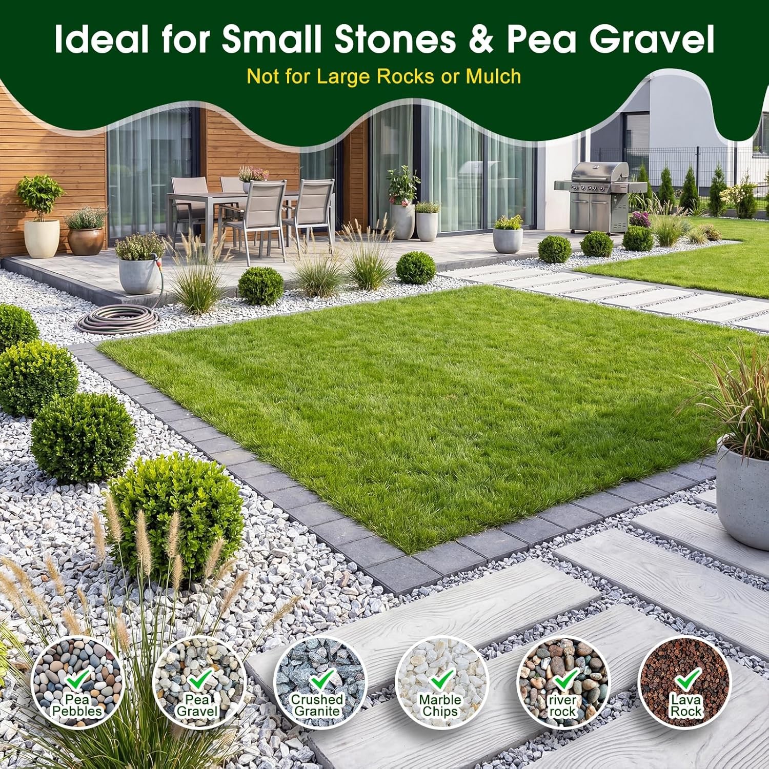 1 Gallon Rock Glue for Landscaping,Strong Pea Gravel Binder & Stone Adhesive NEW