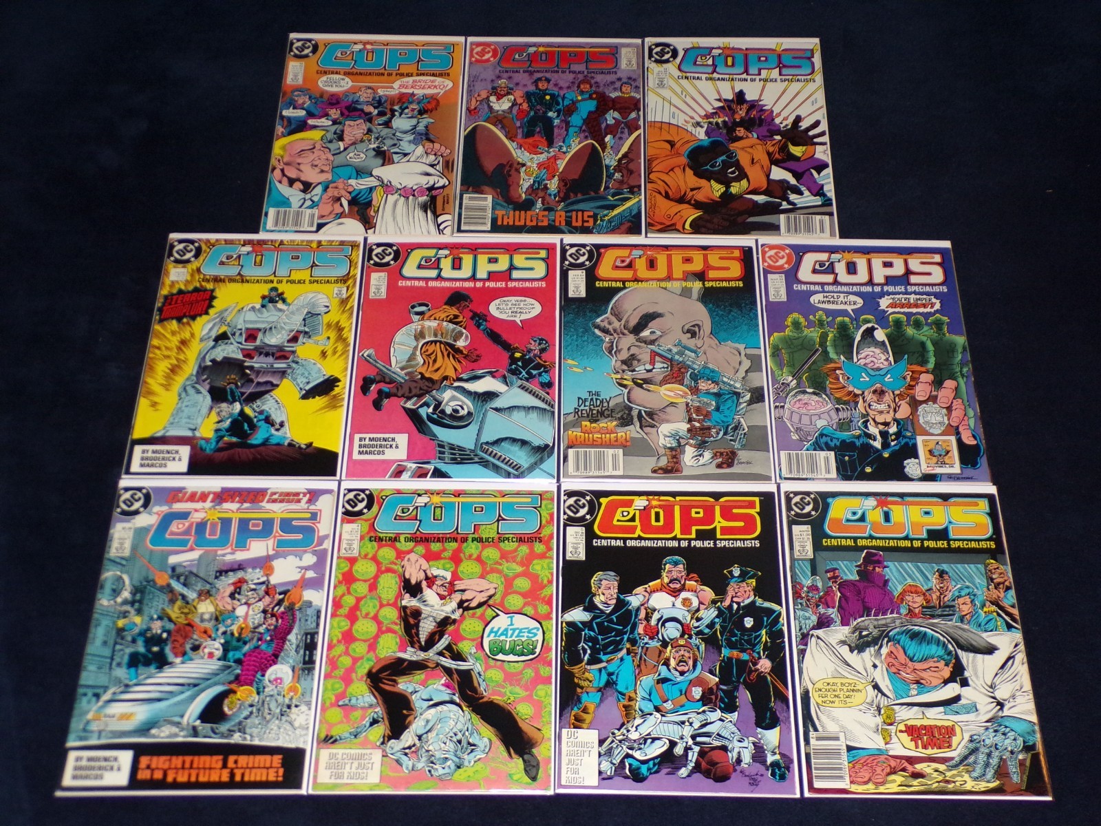 COPS 1 4 5 6 7 8 9 10 12 13 14 LOT DC COMICS 1988 SERIES MISSING 2 3 11 15