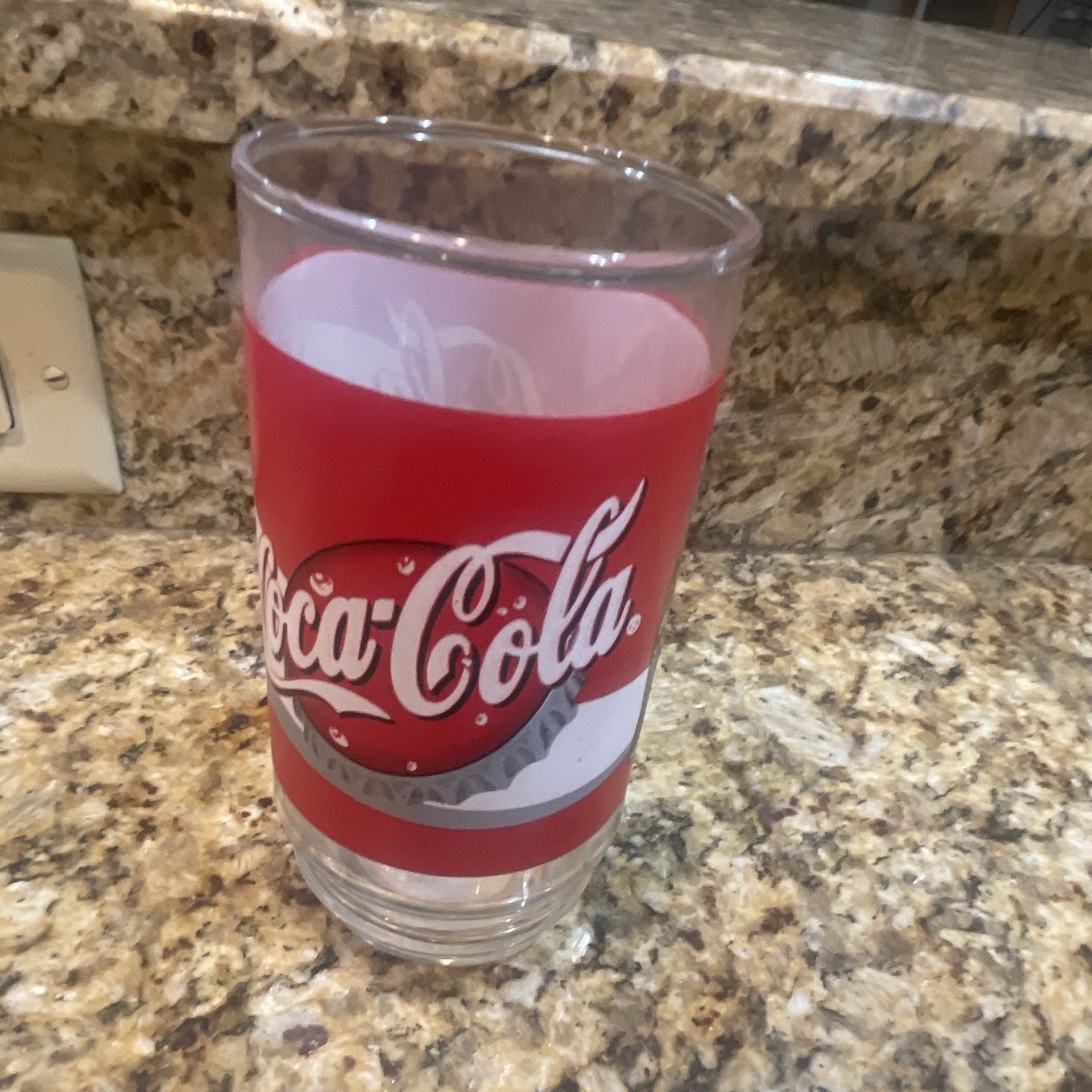 Coca-Cola Red Logo Clear Glass Tumbler Cup Soda Theme Drinkware