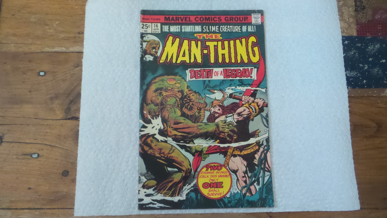 Vintage Marvel Comics, THE MAN THING Vol. 1, #16, April, 1975