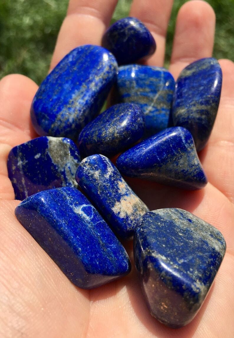 Lapis Lazuli Tumbled Stone – A Quality by New Moon Beginnings