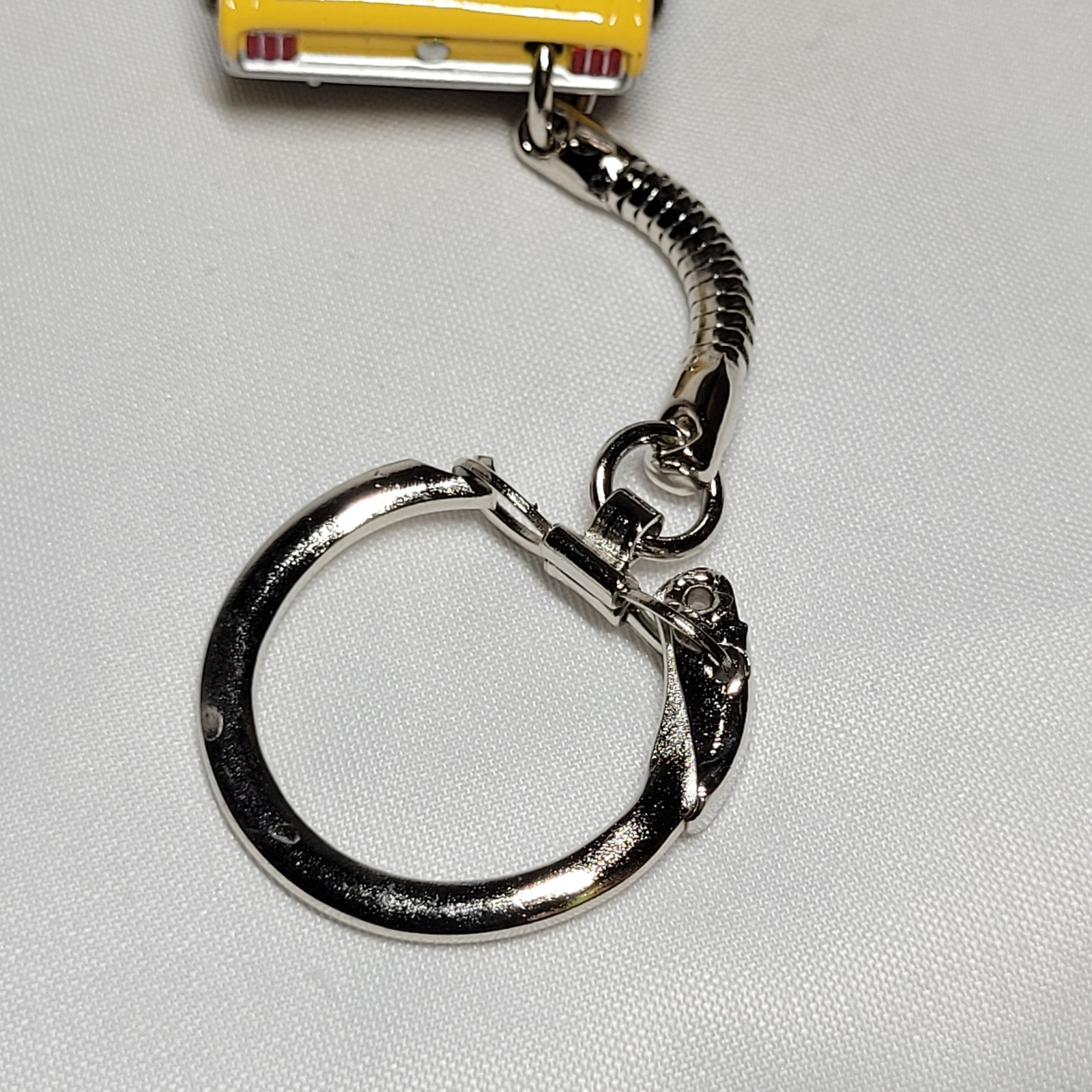 1964 1/2 Ford Mustang Pull Back Action Die Cast Keychain Yellow 1:72 Scale